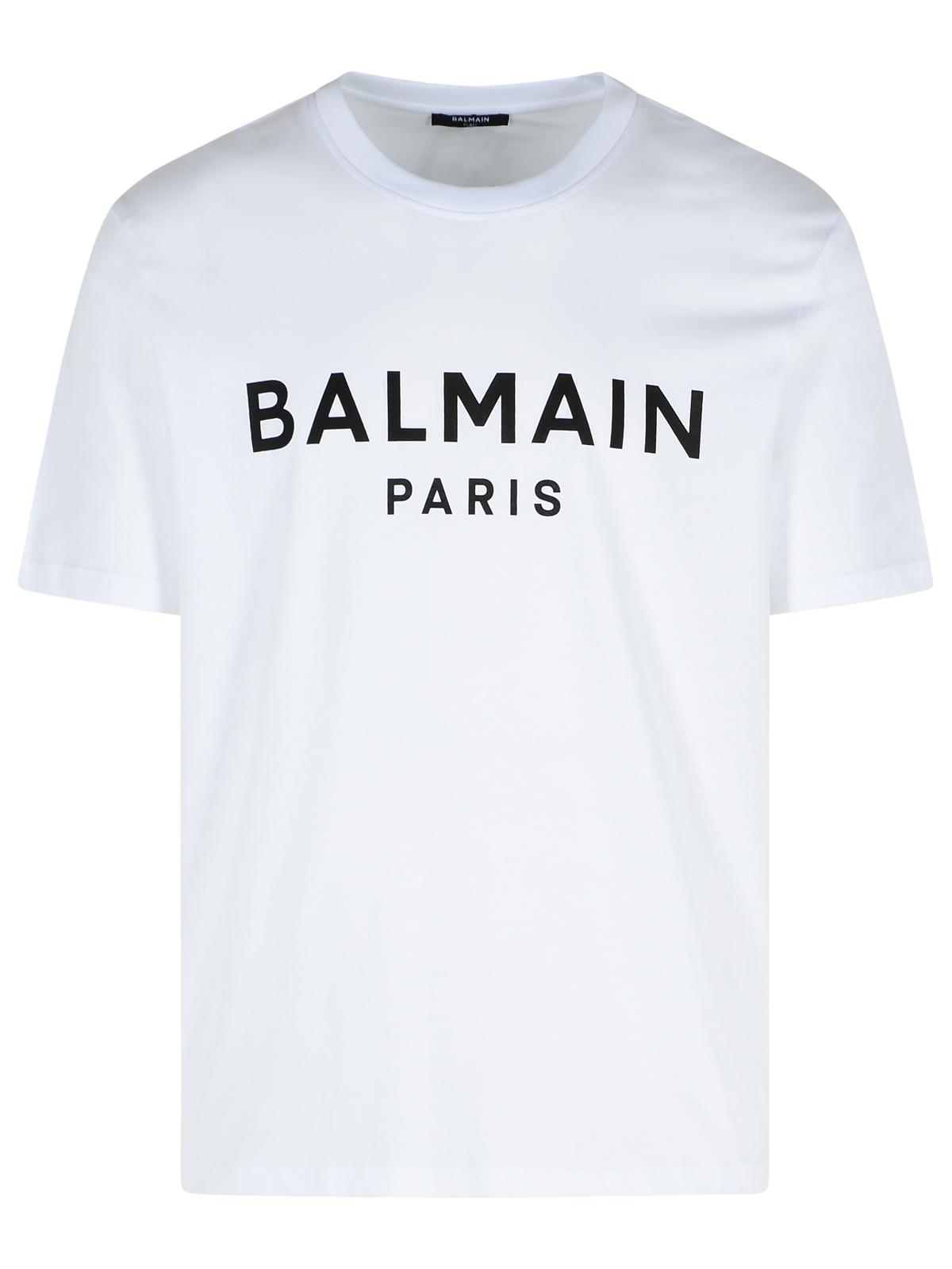 Balmain White Cotton T-Shirt Men BALMAIN