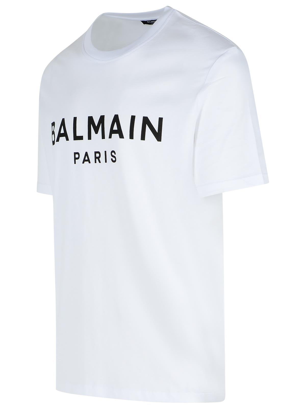 Balmain White Cotton T-Shirt Men BALMAIN