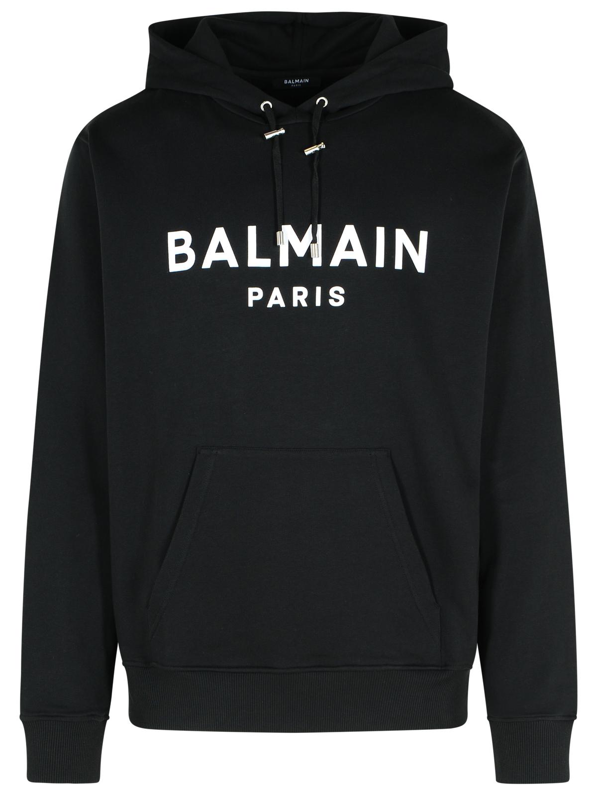 Balmain Black Cotton Sweatshirt Men BALMAIN