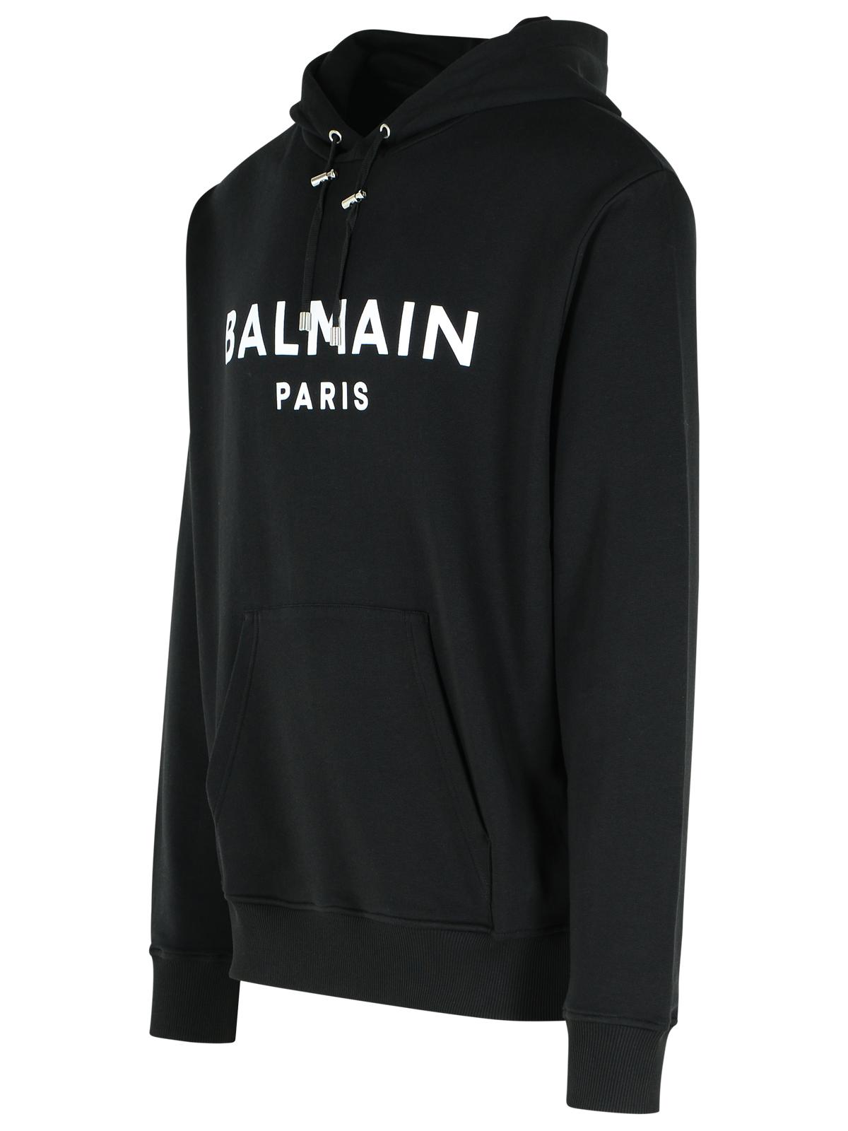 Balmain Black Cotton Sweatshirt Men BALMAIN