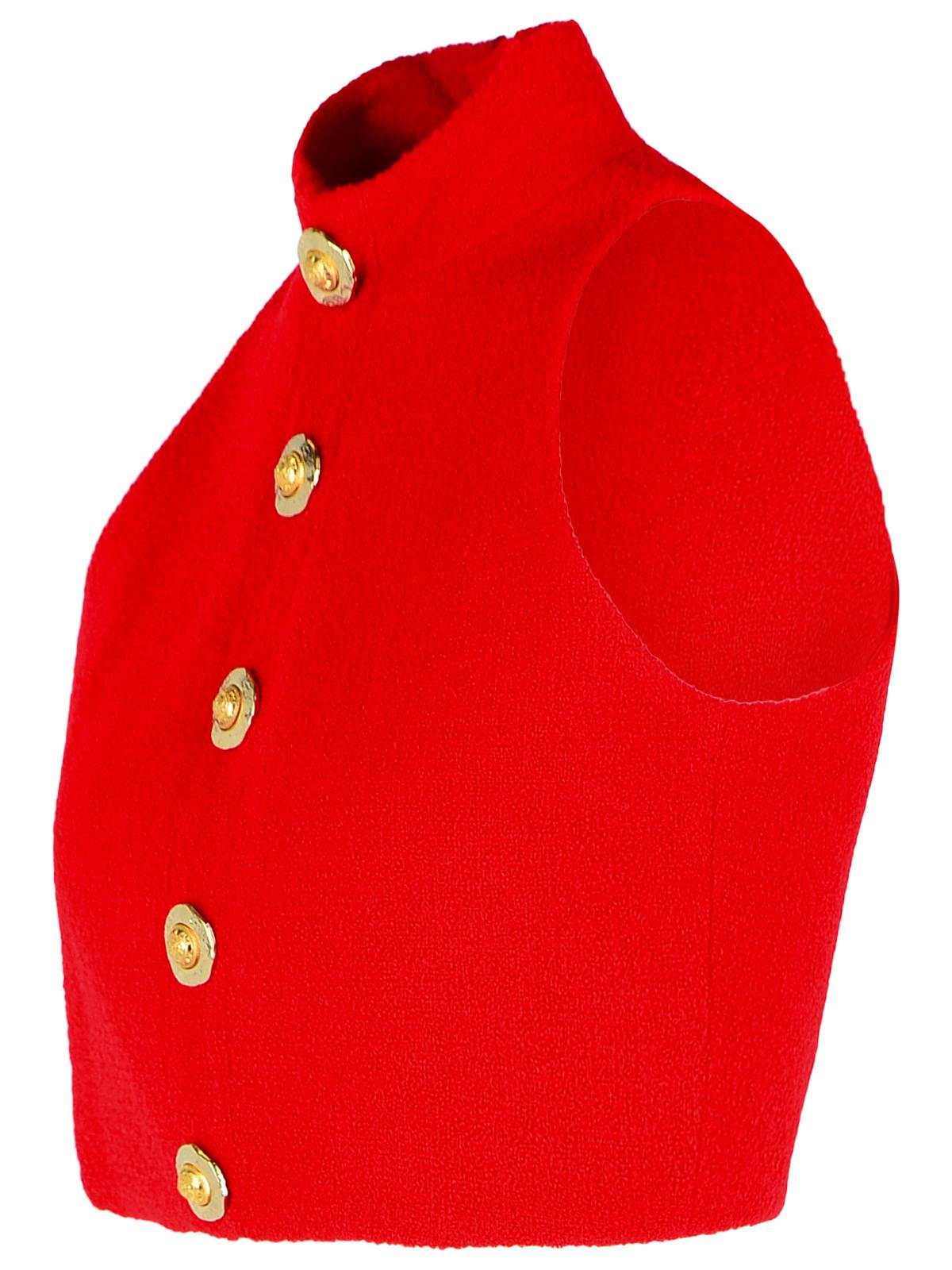 Balmain Red Virgin Wool Top Women BALMAIN