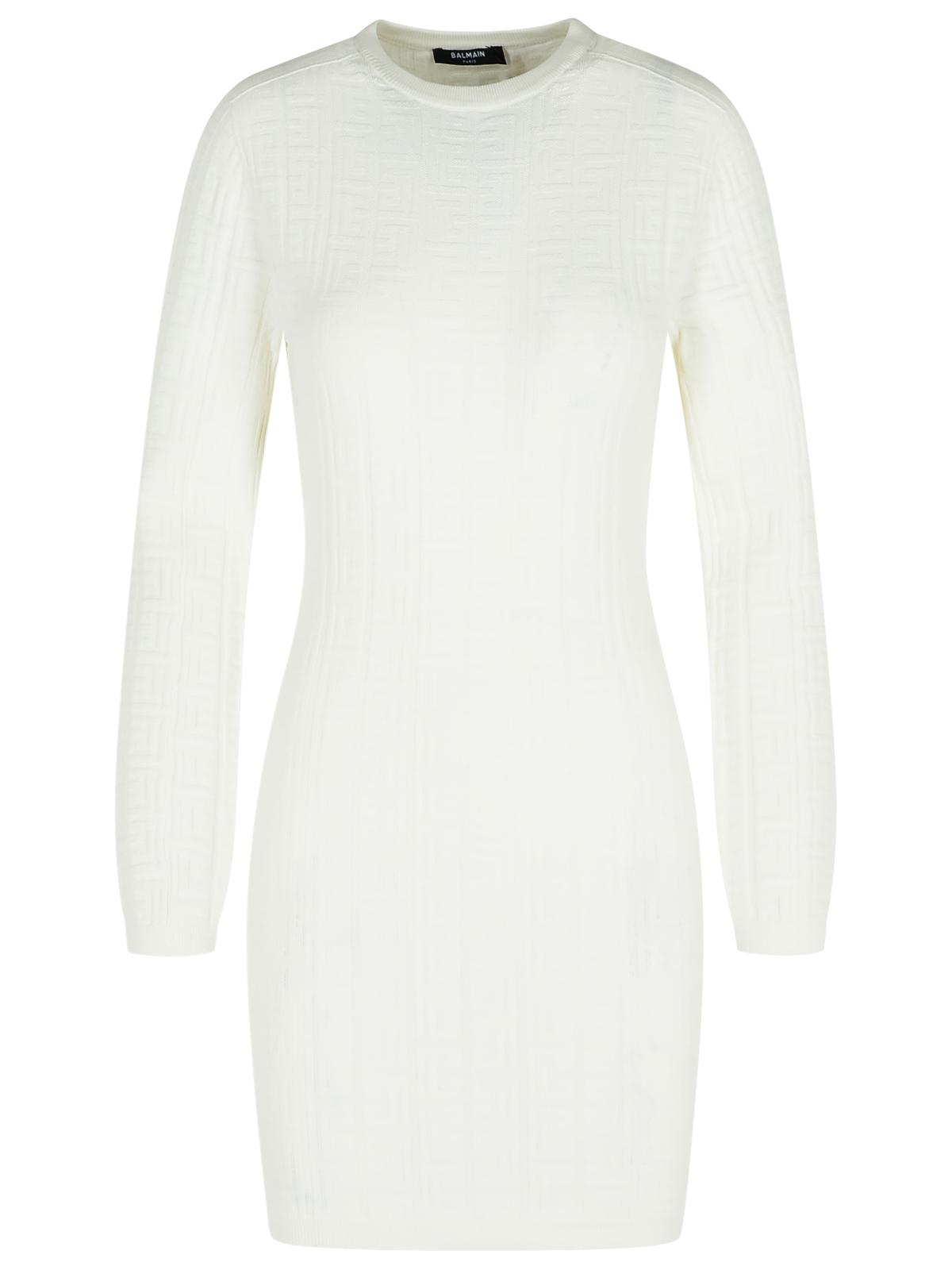 Balmain White Viscose Blend Dress Women BALMAIN