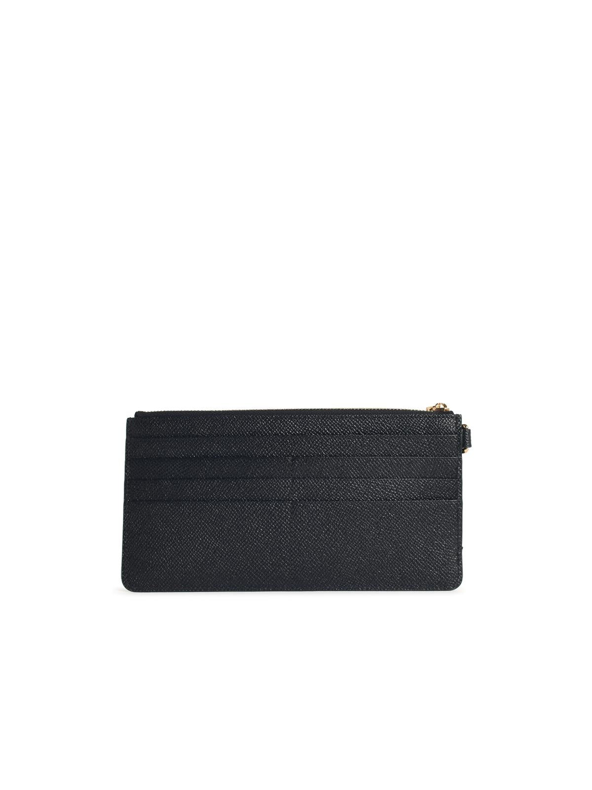 Dolce & Gabbana Black Leather Cardholder Women DOLCE & GABBANA
