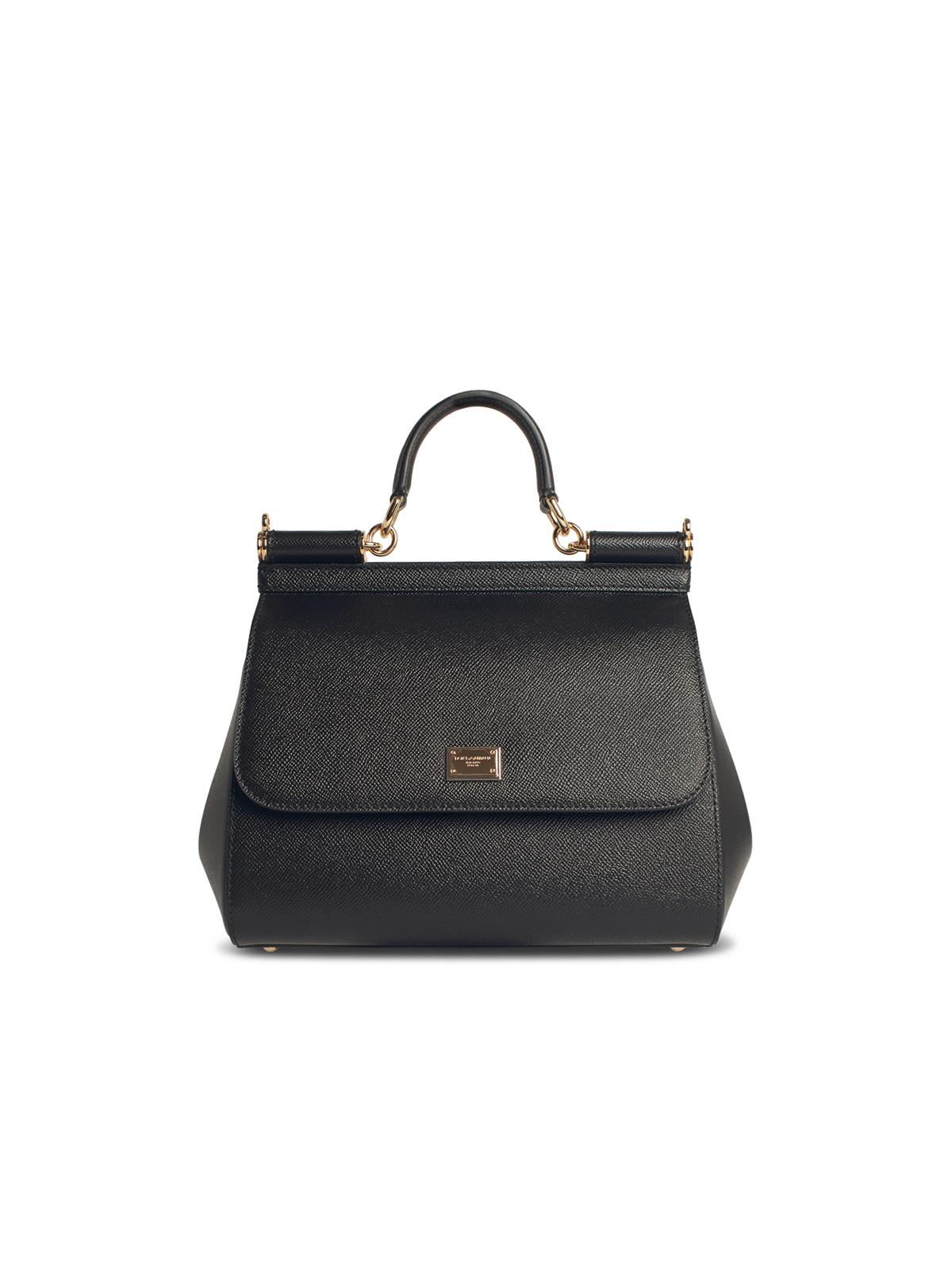 Dolce & Gabbana Large 'Sicily' Black Leather Bag Women DOLCE & GABBANA