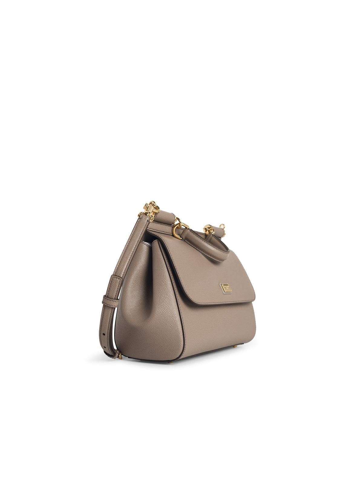 Dolce & Gabbana Large 'Sicily' Handbag In Light Mud Calf Leather Women DOLCE & GABBANA