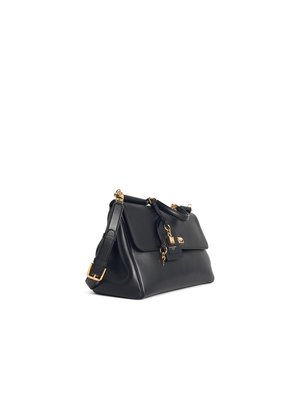 Dolce & Gabbana 'Sicily' Black Leather Handbag Women DOLCE & GABBANA