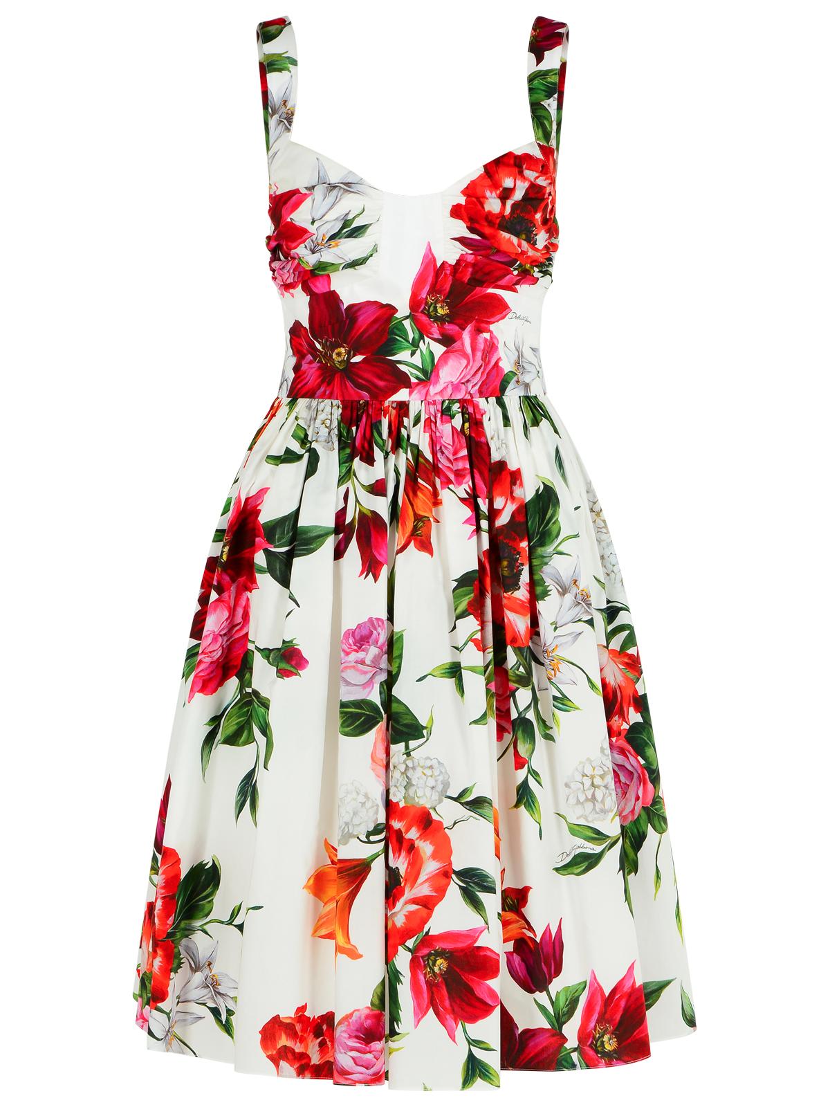 Dolce & Gabbana White Cotton Poplin Dress Women DOLCE & GABBANA