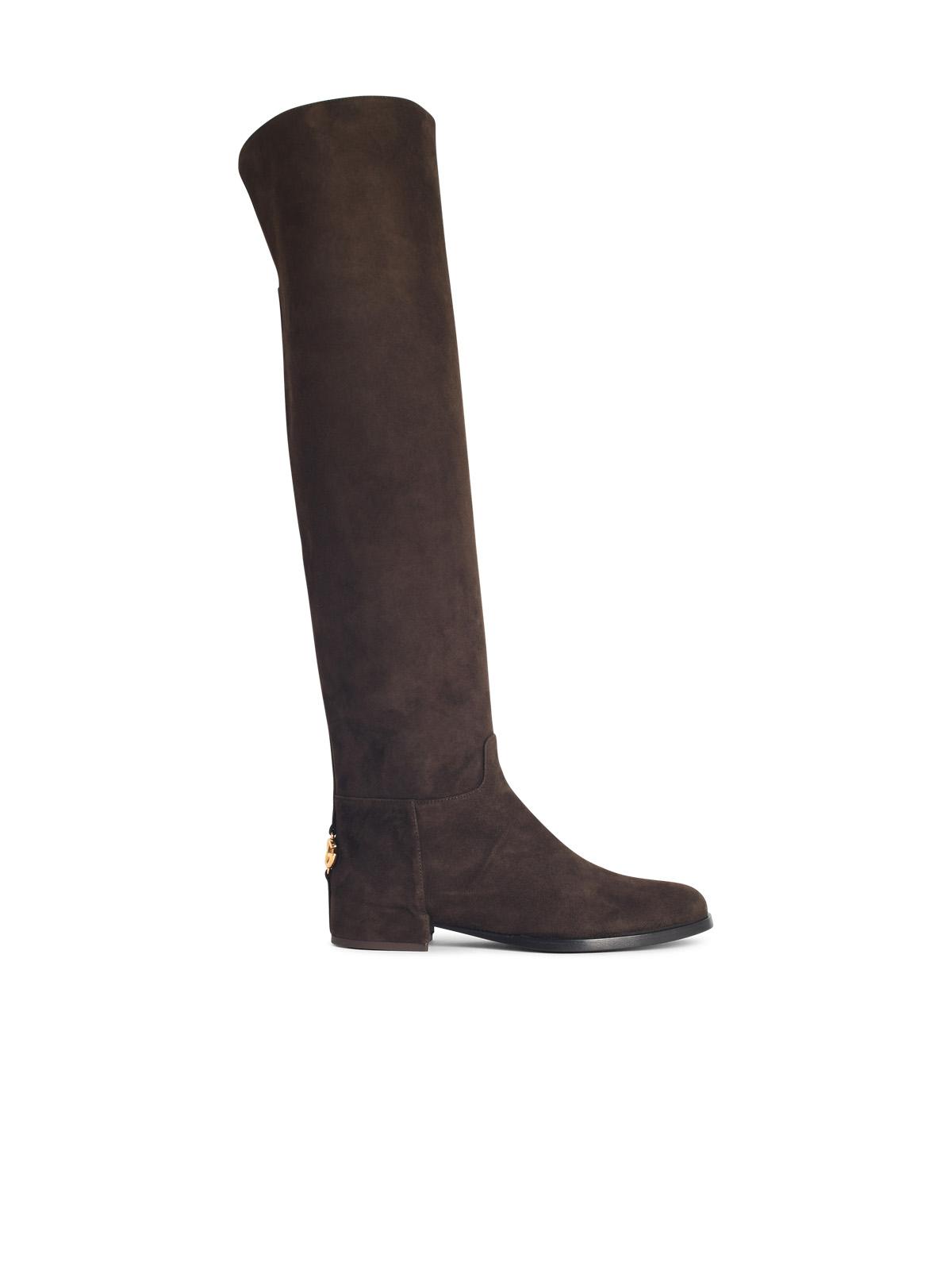Dolce & Gabbana Ebony Suede Boots Women DOLCE & GABBANA