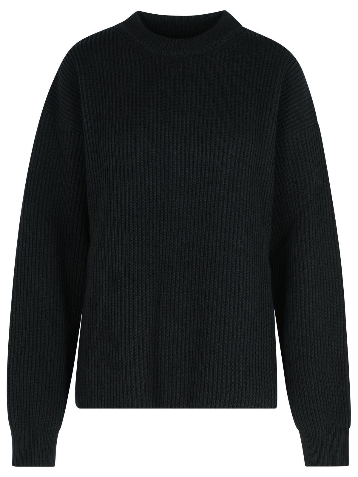 Jil Sander Black Wool Crew Neck Sweater Women JIL SANDER