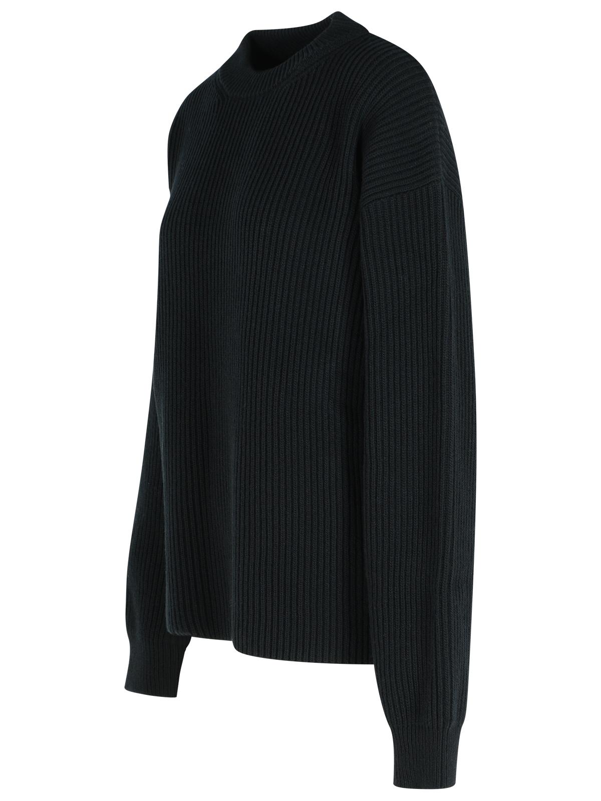 Jil Sander Black Wool Crew Neck Sweater Women JIL SANDER