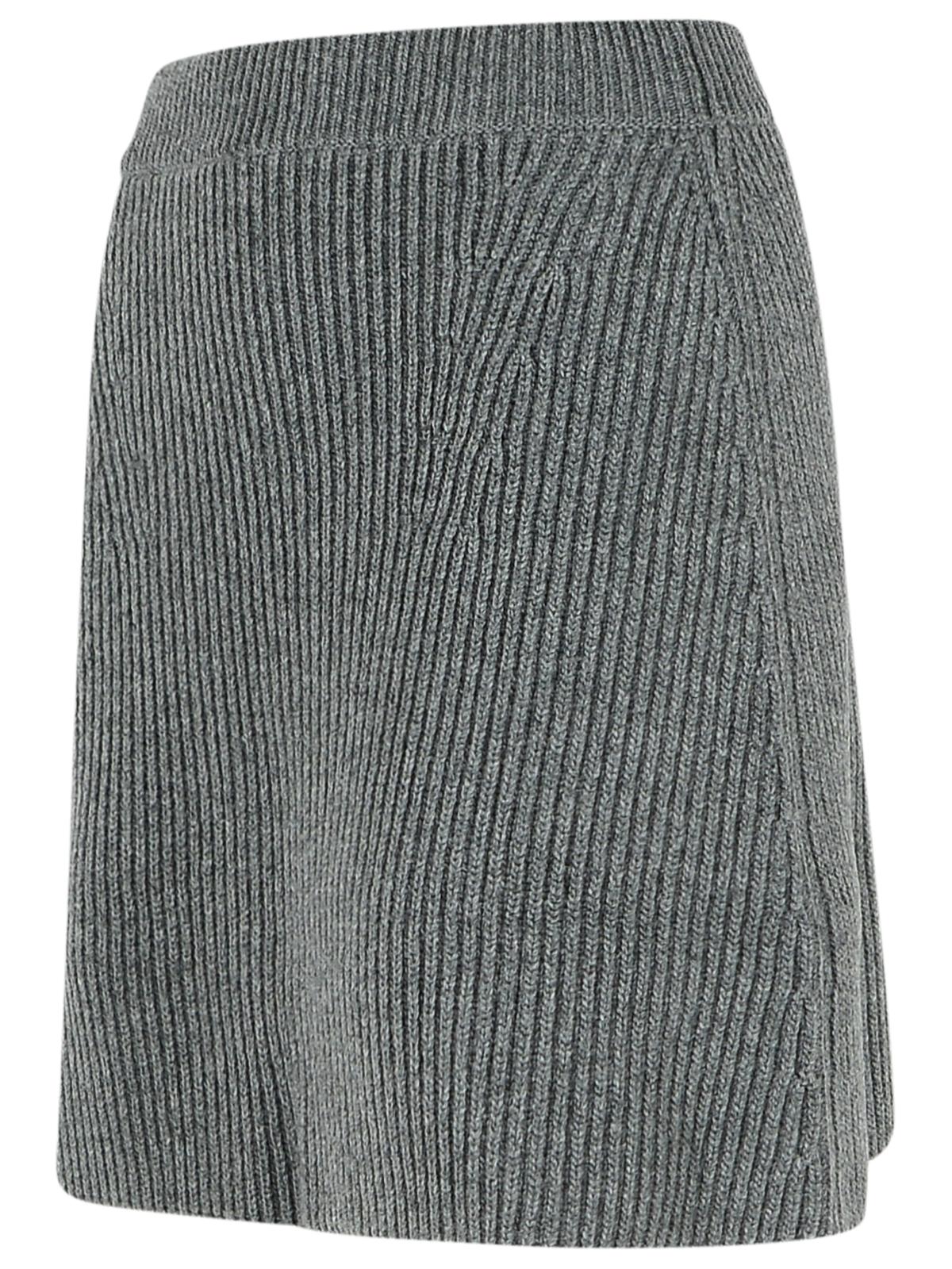 Jil Sander Grey Wool Miniskirt Women JIL SANDER