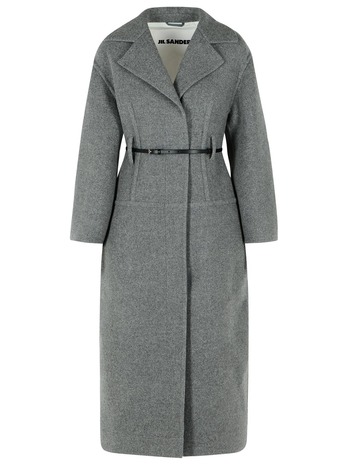 Jil Sander Grey Virgin Wool Coat Women JIL SANDER