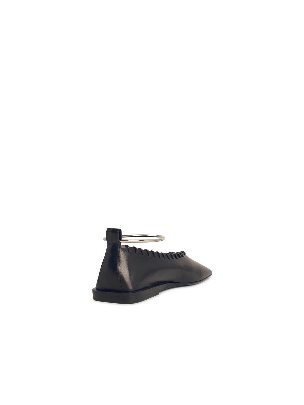 Jil Sander Black Leather Ballet Flats Women JIL SANDER