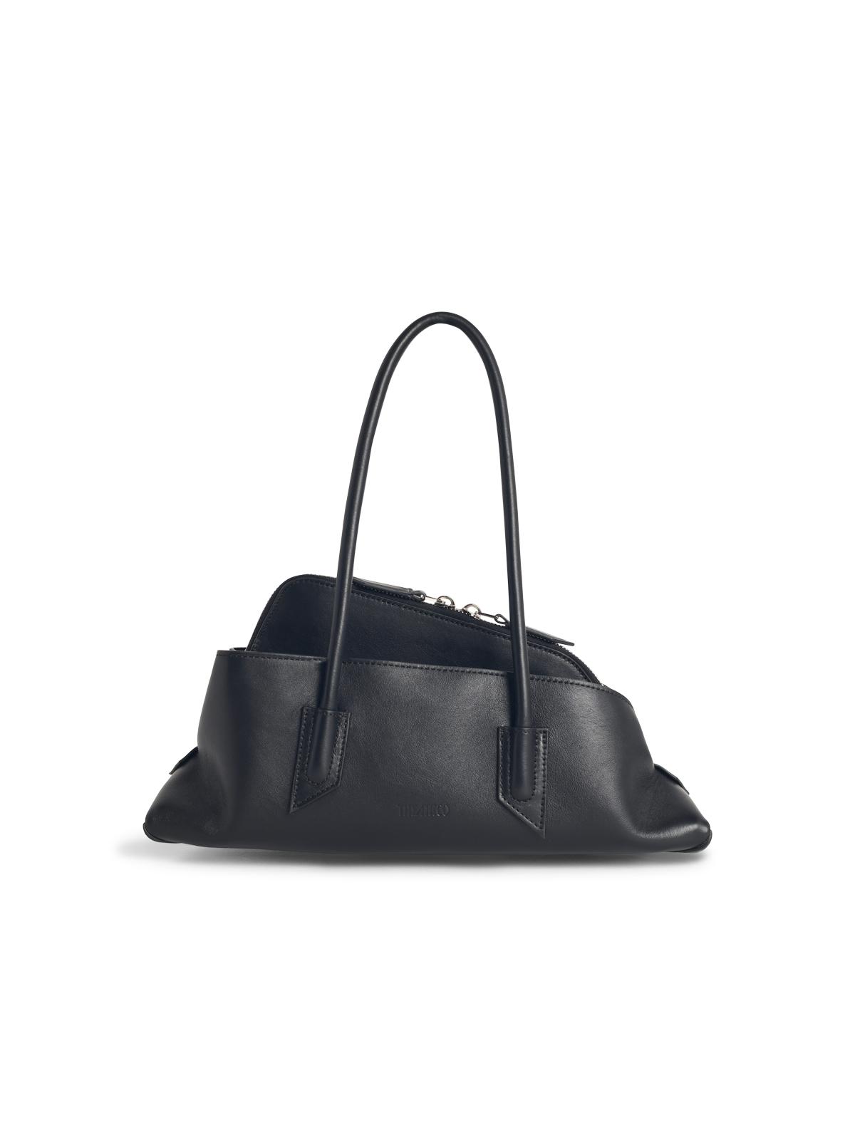 The Attico 'La Passeggiata' Small Black Leather Bag Women THE ATTICO