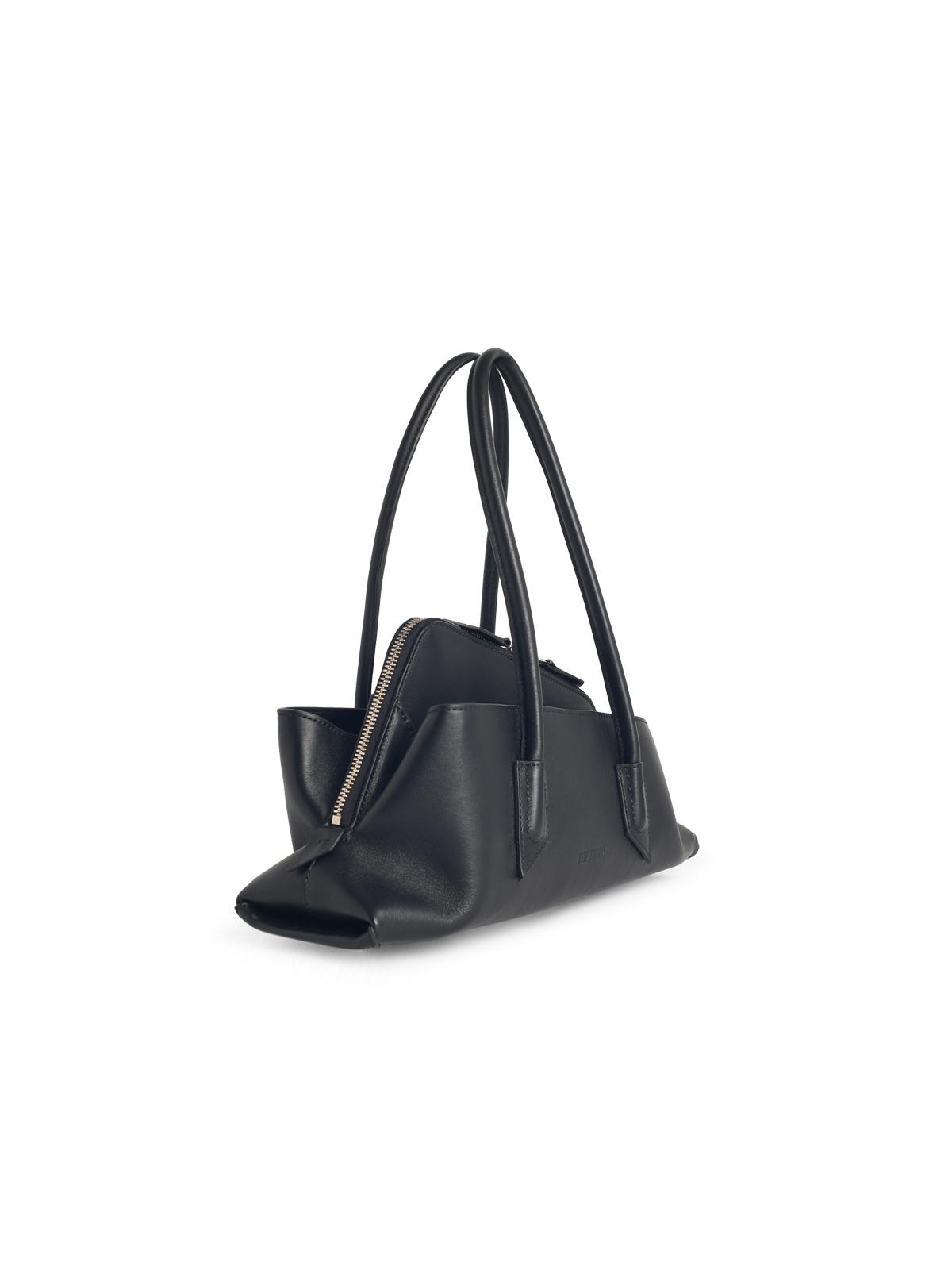 The Attico 'La Passeggiata' Small Black Leather Bag Women THE ATTICO