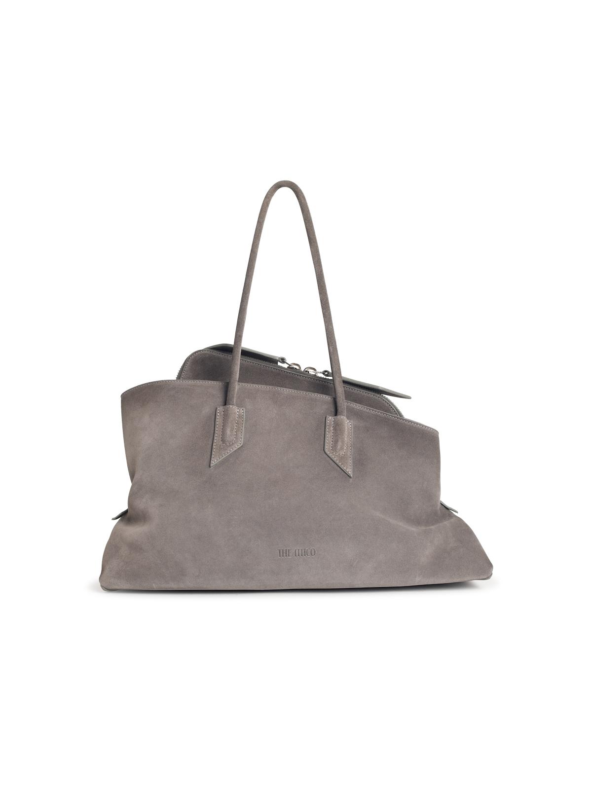 The Attico 'La Passeggiata' Medium Bag In Dark Grey Leather Women THE ATTICO