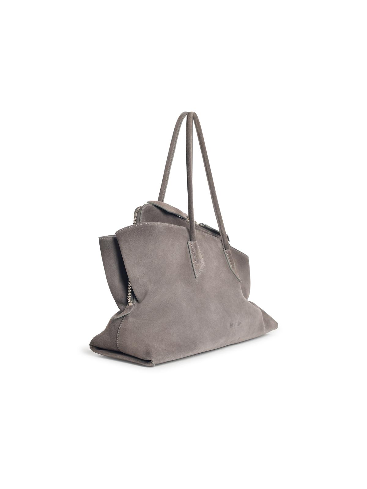The Attico 'La Passeggiata' Medium Bag In Dark Grey Leather Women THE ATTICO