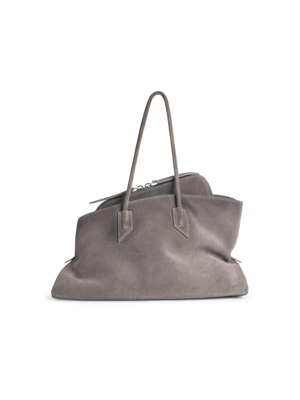 The Attico 'La Passeggiata' Medium Bag In Dark Grey Leather Women THE ATTICO