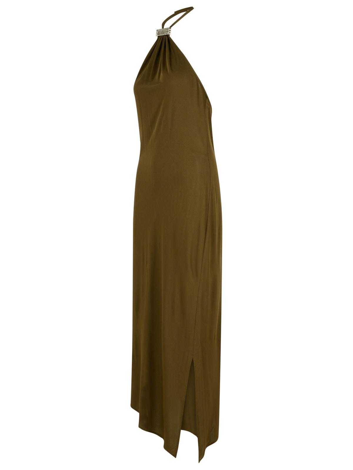 The Attico Green Viscose Dress Women THE ATTICO