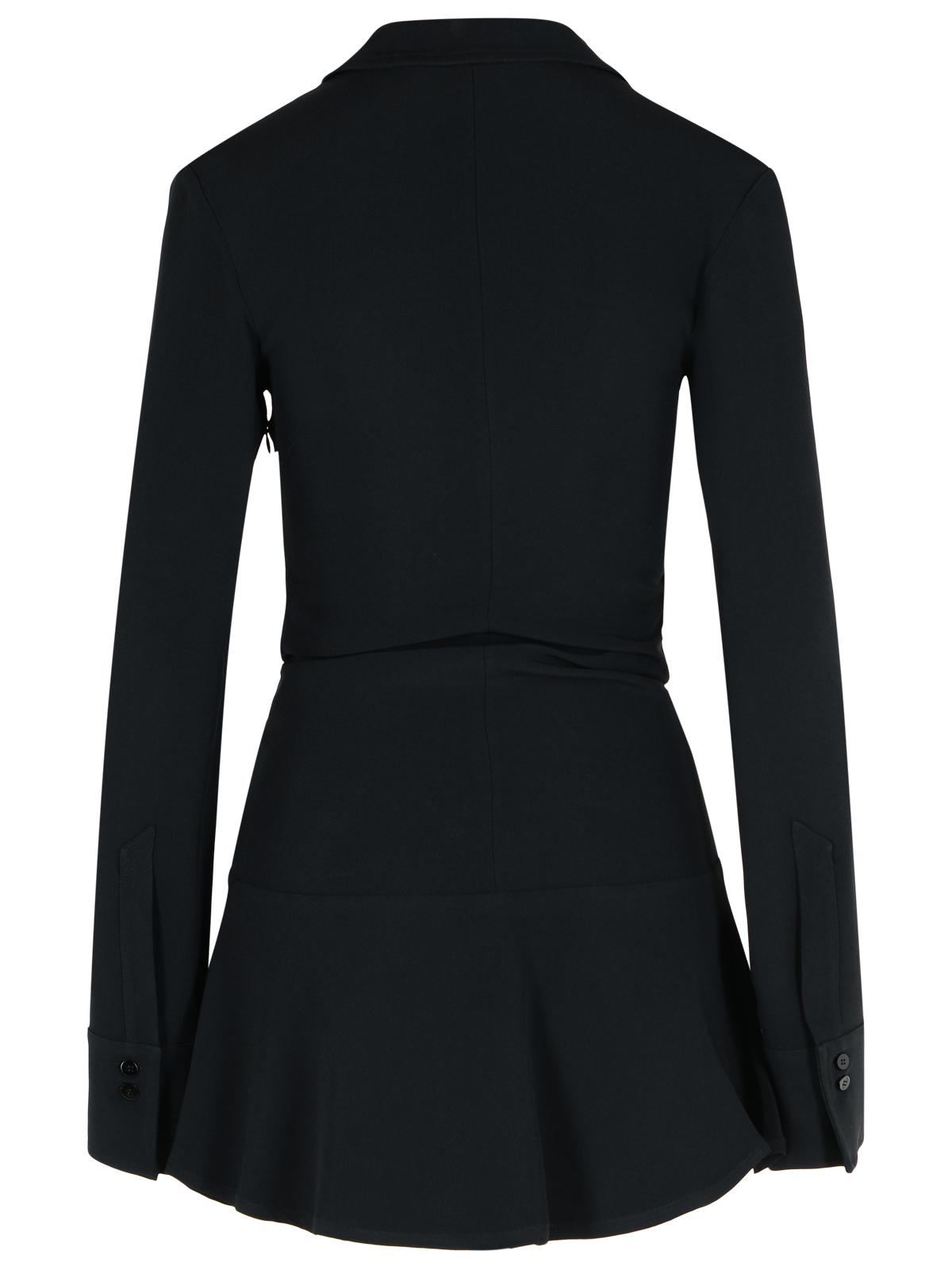 The Attico Black Viscose Blend Mini Dress Women THE ATTICO