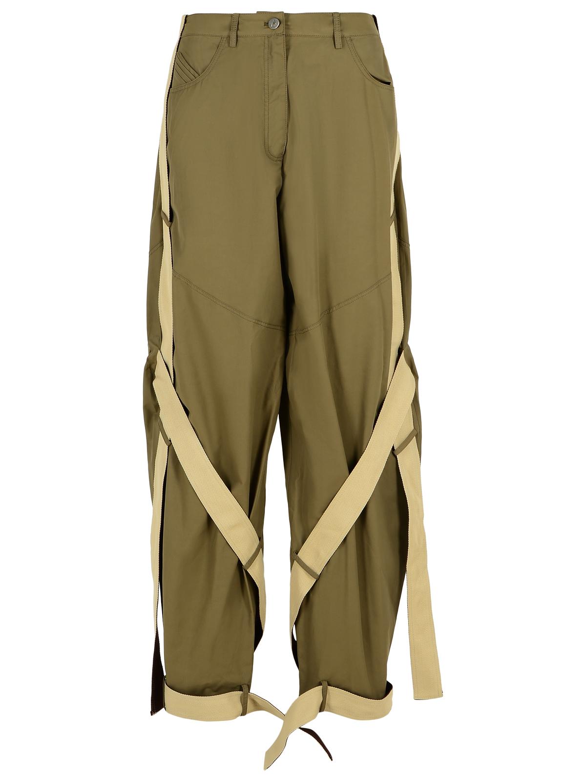 The Attico Green Cotton Blend Pants Women THE ATTICO