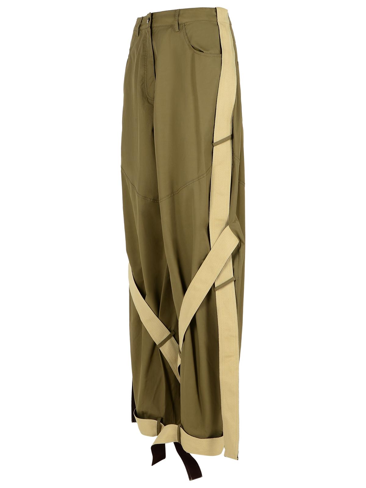 The Attico Green Cotton Blend Pants Women THE ATTICO
