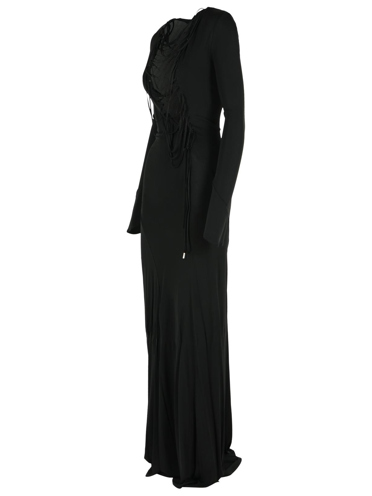 The Attico Black Viscose Dress Women THE ATTICO