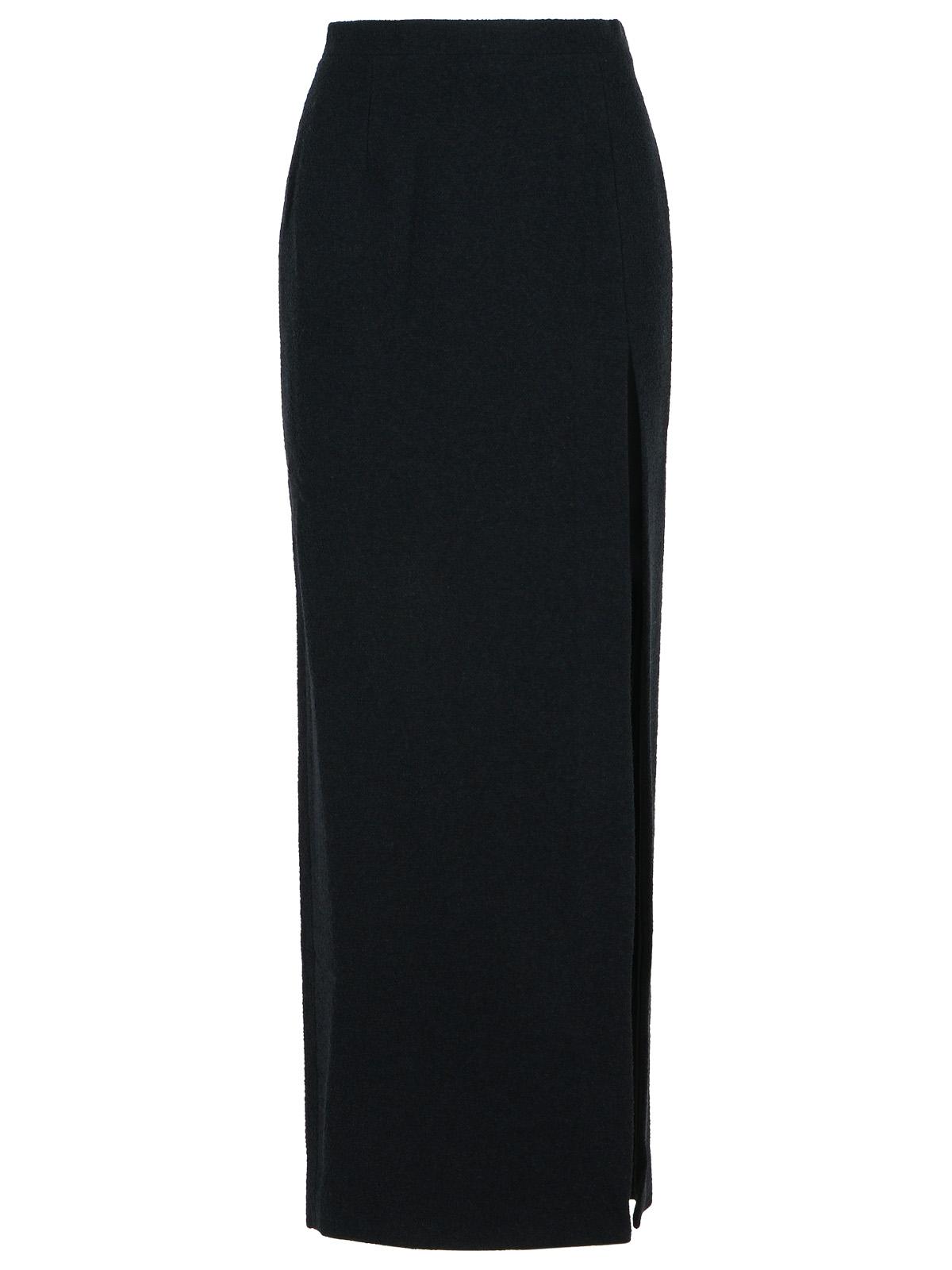 Alessandra Rich Long Skirt In Black Virgin Wool Blend Women ALESSANDRA RICH