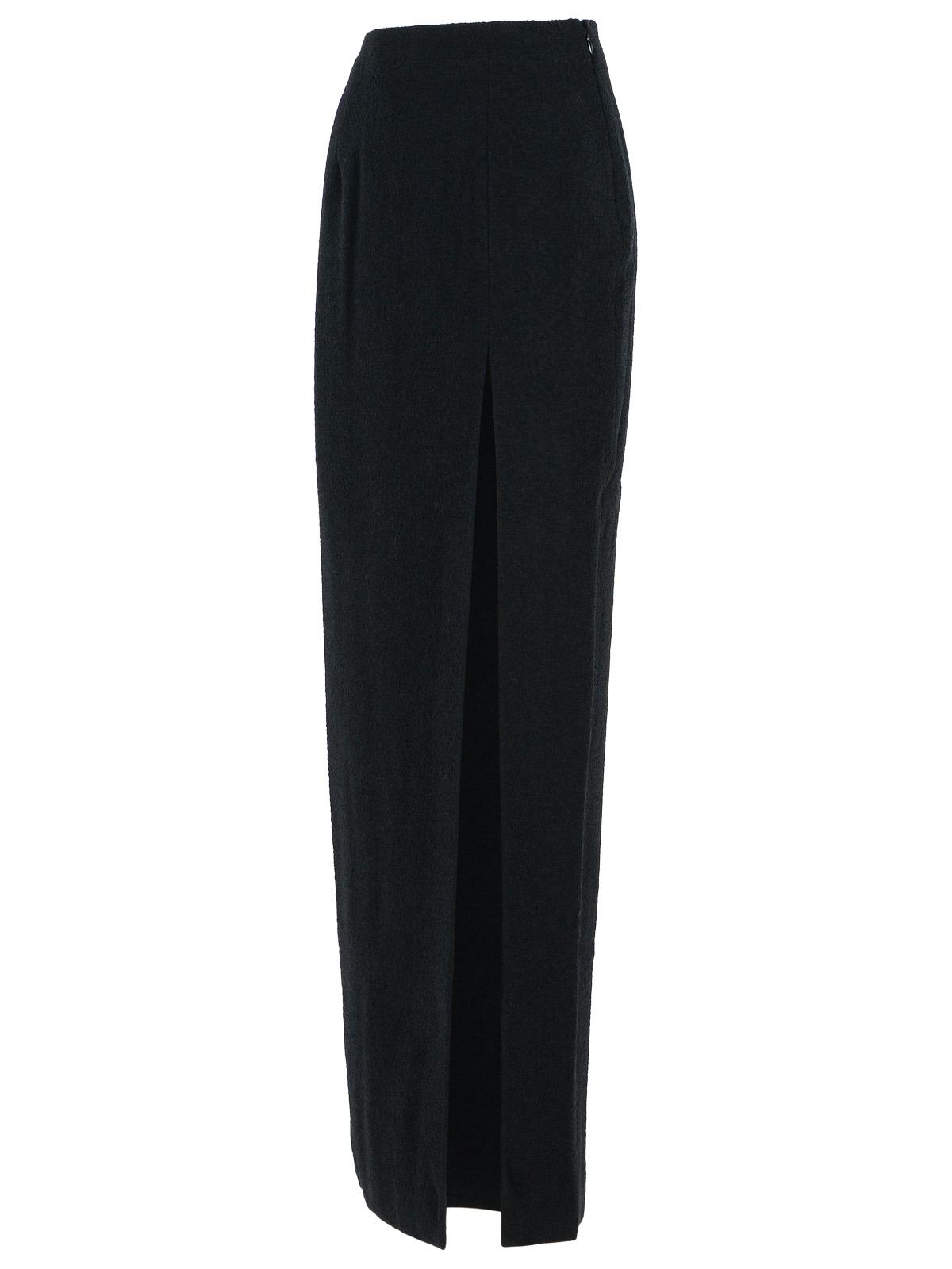 Alessandra Rich Long Skirt In Black Virgin Wool Blend Women ALESSANDRA RICH