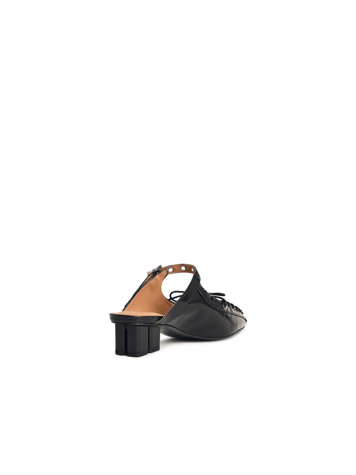 Ganni Mules With Laces In Black 'Oleatex' Women GANNI