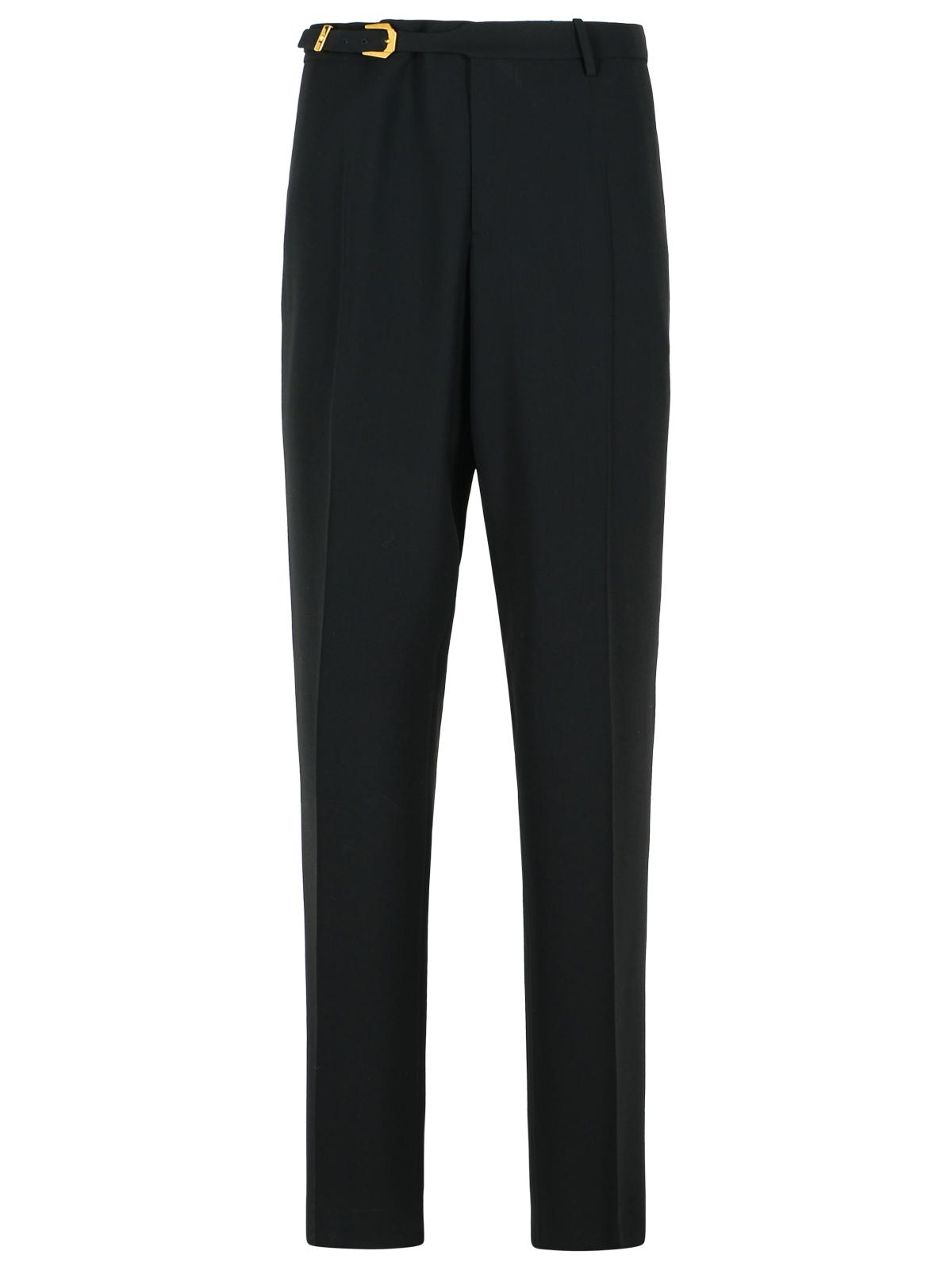 Versace Black Virgin Wool Blend Patalone Men VERSACE