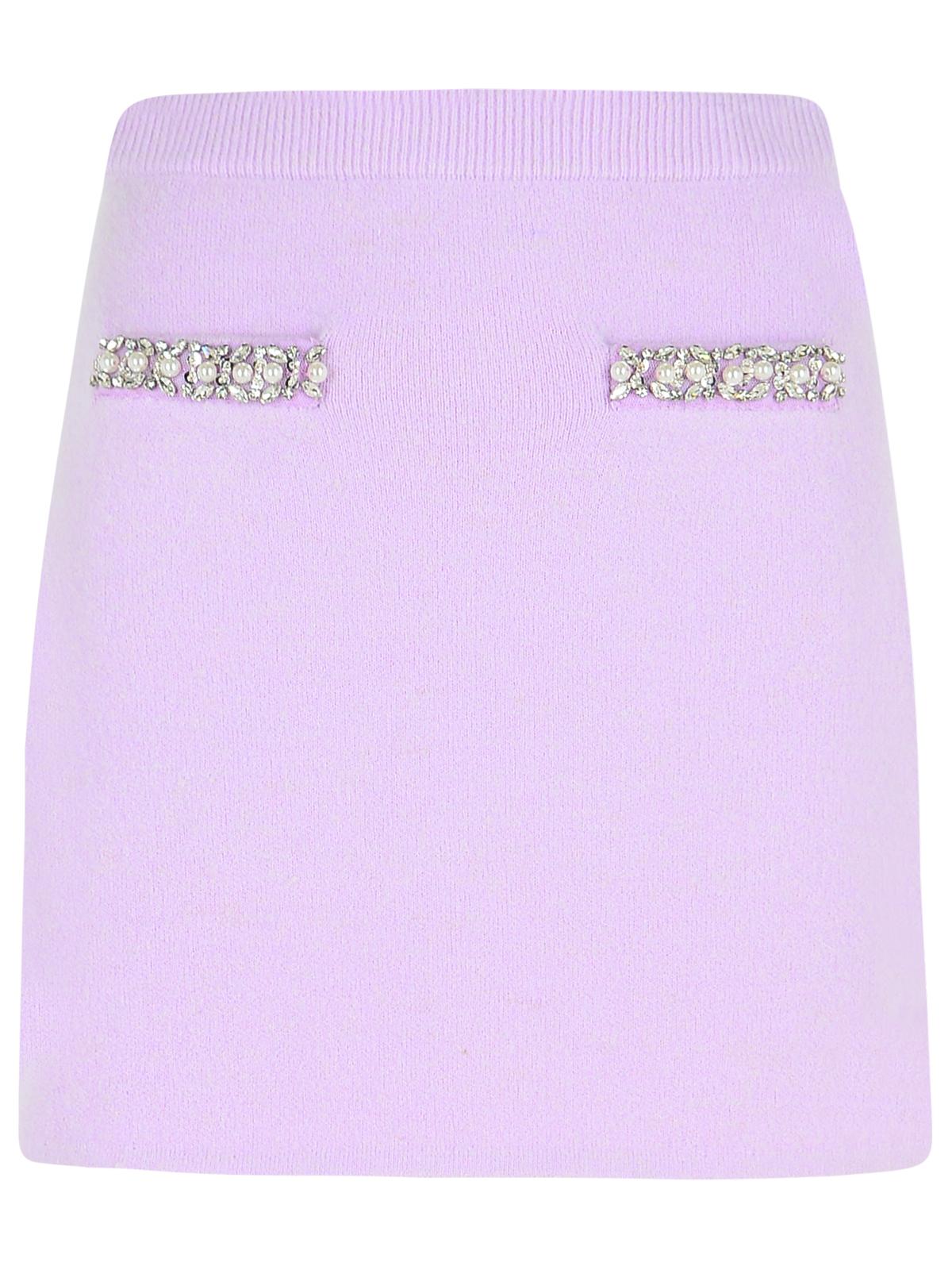 Self Portrait 'Crystal' Skirt In Lilac Viscose Blend Women SELF-PORTRAIT