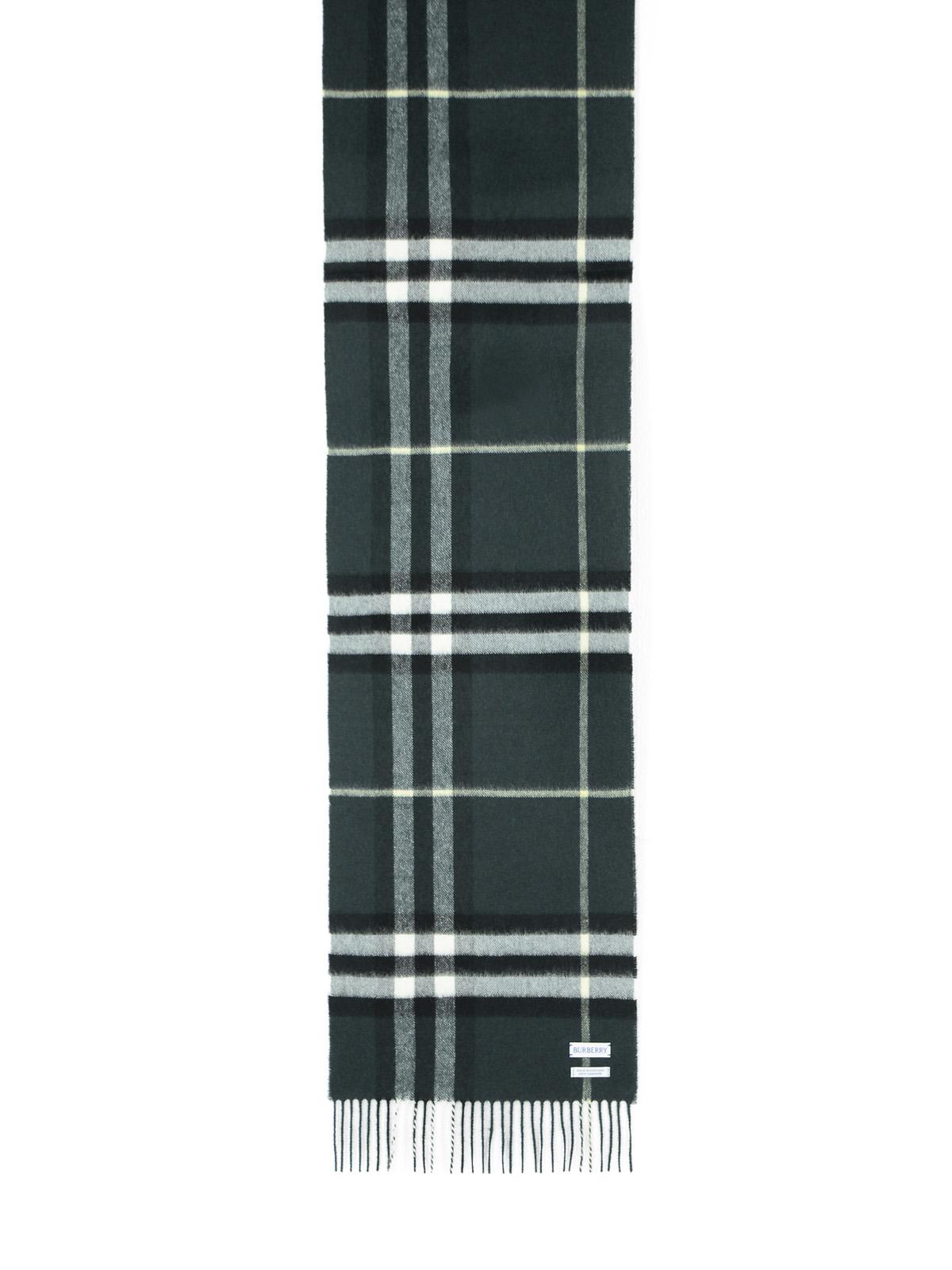 Burberry Green Cashmere Scarf Men BURBERRY