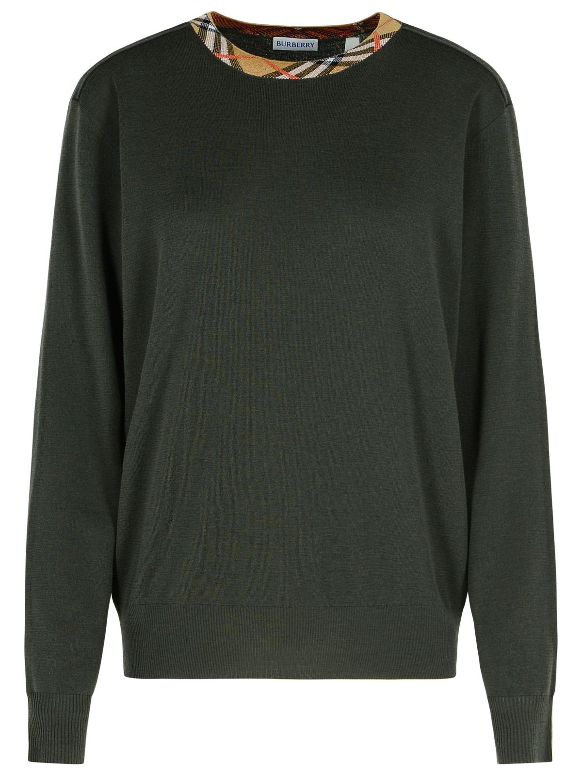 Burberry 'Michael' Dark Green Wool Sweater Men BURBERRY
