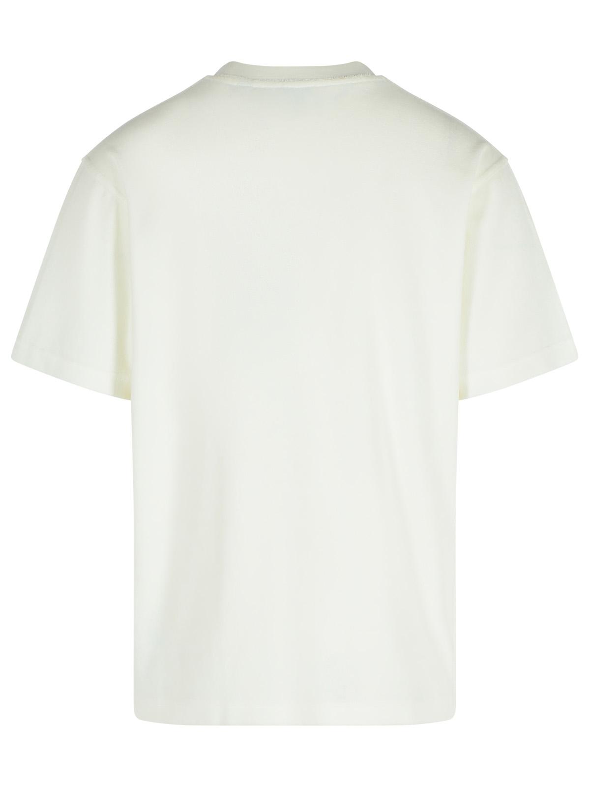 Burberry White Cotton Blend T-Shirt Men BURBERRY