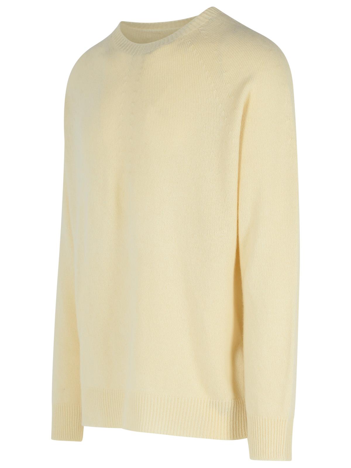 Jil Sander Ivory Virgin Wool Blend Sweater Men JIL SANDER