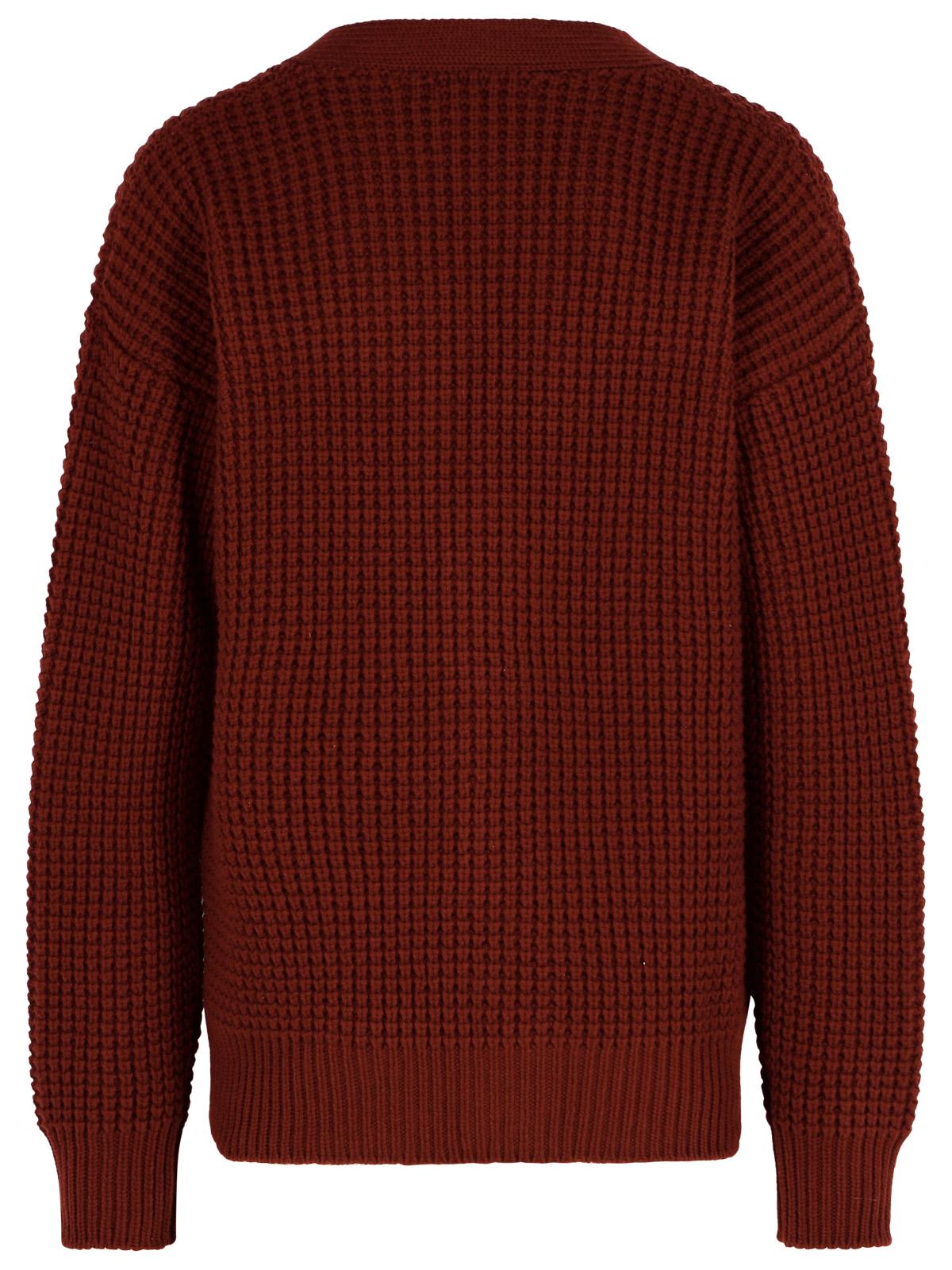 Jil Sander Burgundy Virgin Wool Cardigan Men JIL SANDER