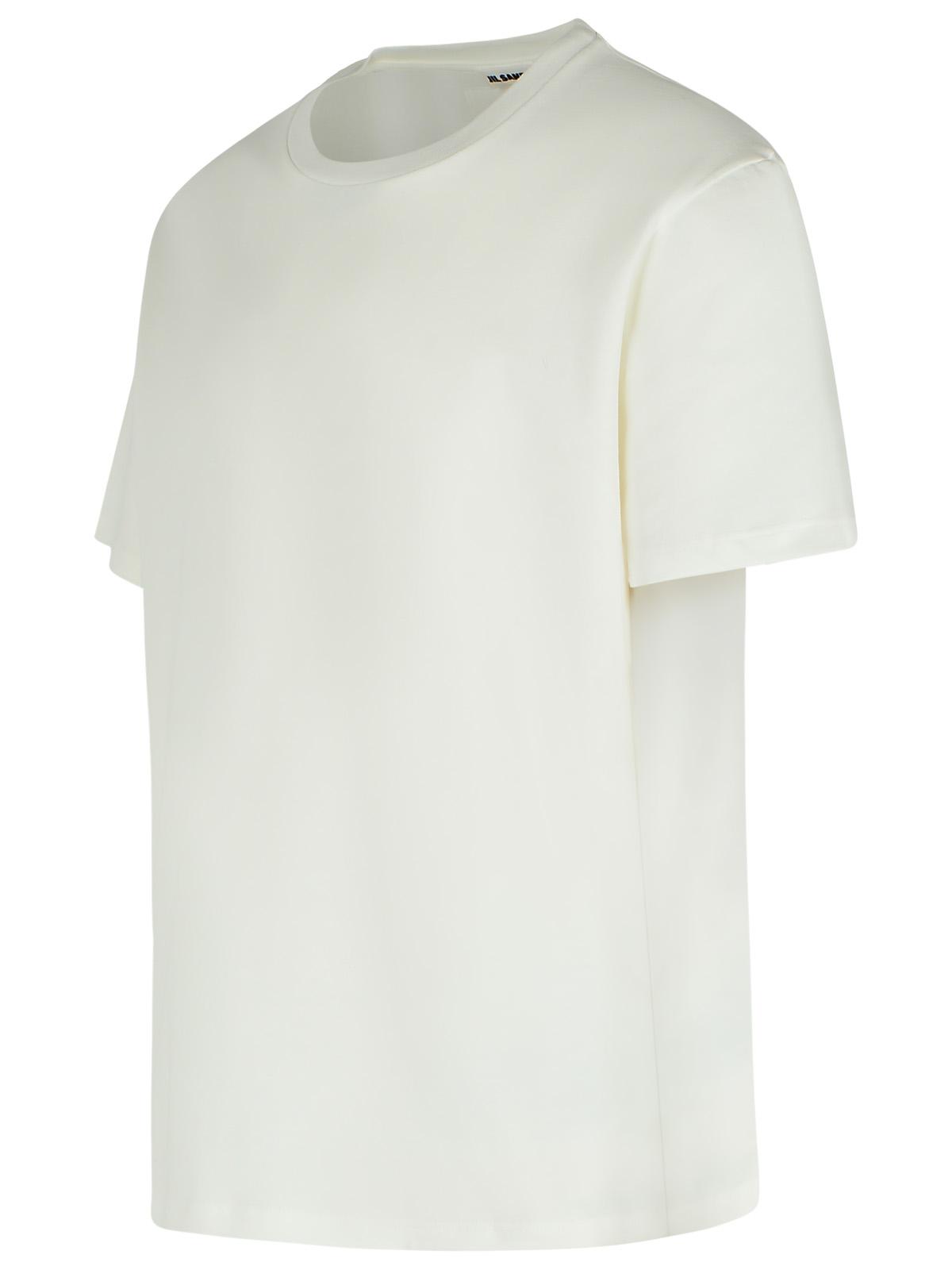Jil Sander White Cotton T-Shirt Men