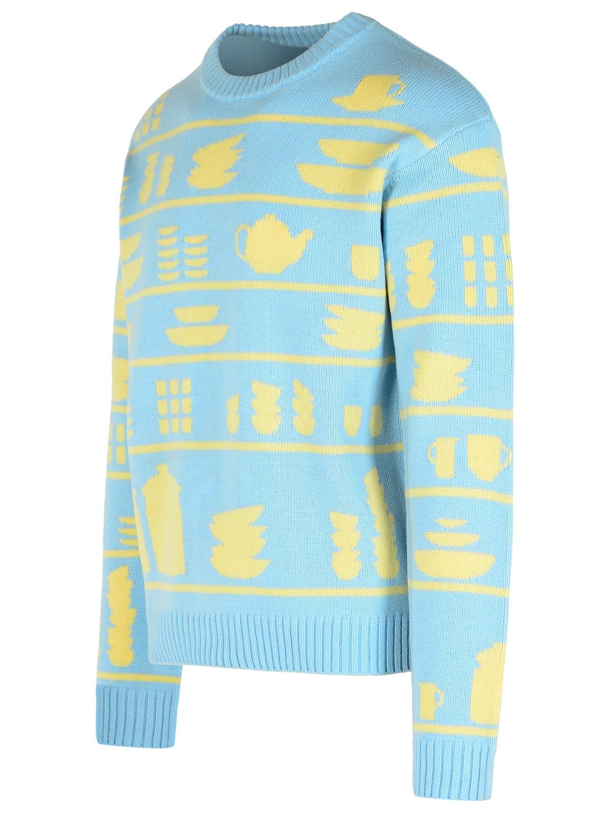 Jw Anderson Light Blue Wool Sweater Men J.W. ANDERSON