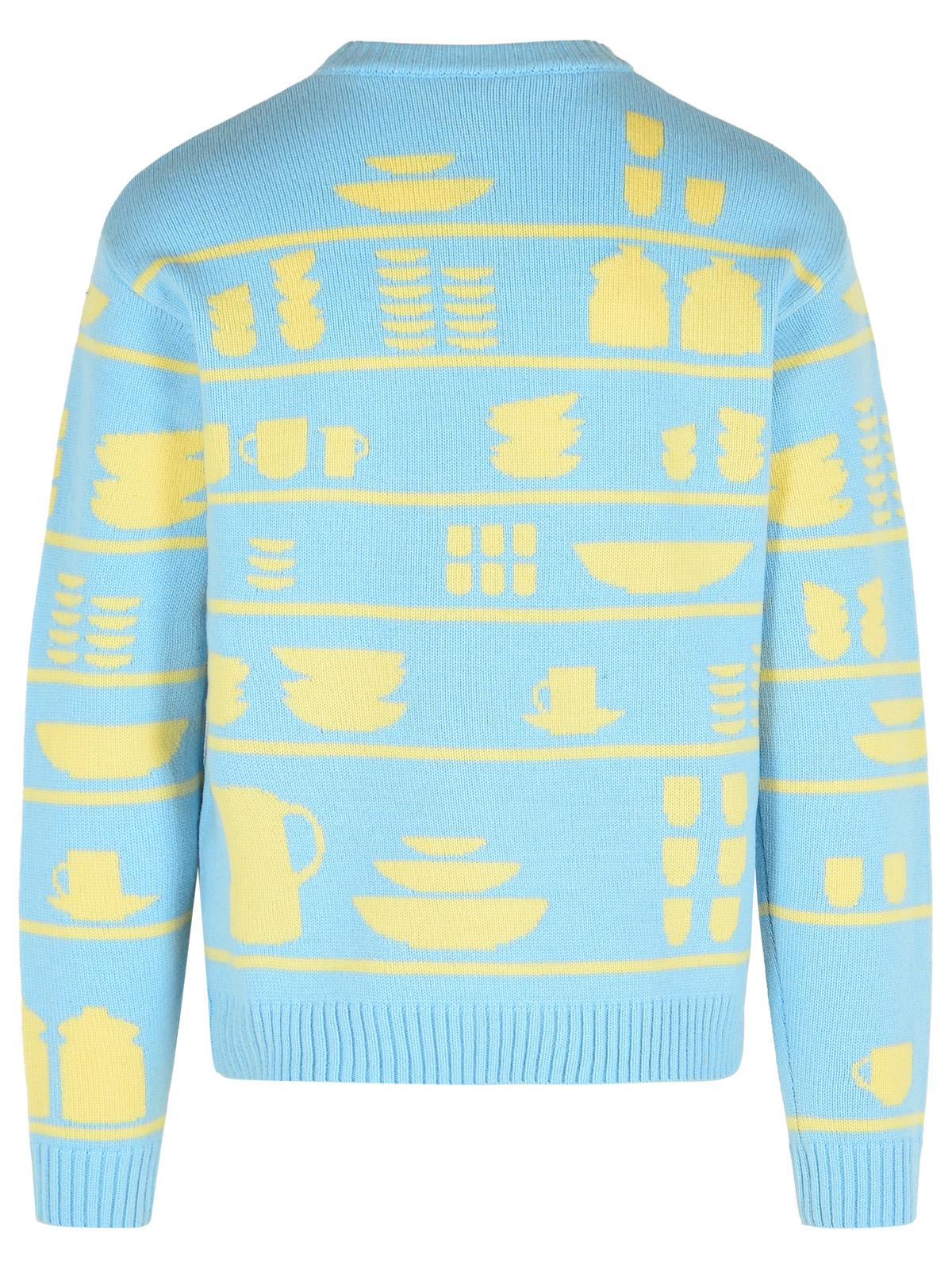 Jw Anderson Light Blue Wool Sweater Men J.W. ANDERSON