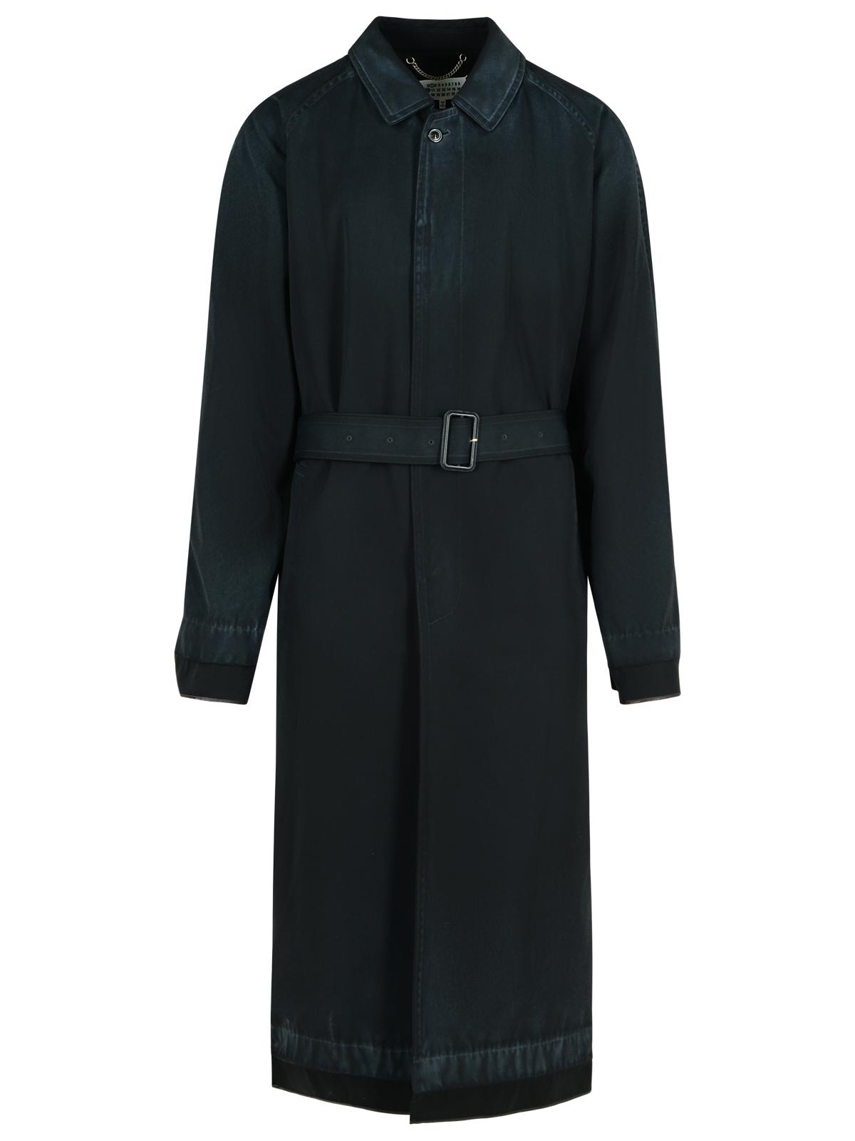 Maison Margiela Black Virgin Wool Trench Coat Men MAISON MARGIELA