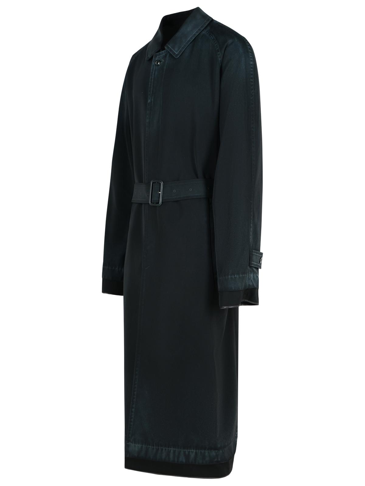 Maison Margiela Black Virgin Wool Trench Coat Men MAISON MARGIELA
