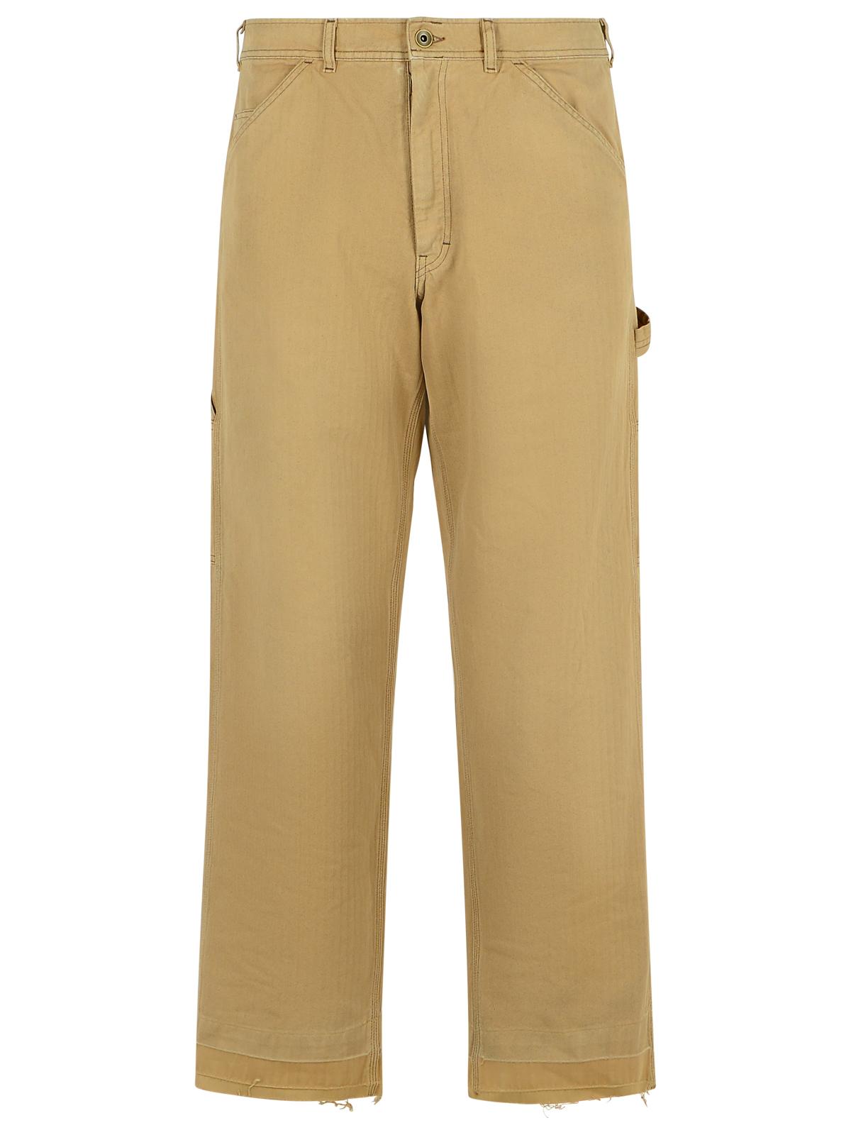 Maison Margiela Beige Cotton Pants Men MAISON MARGIELA