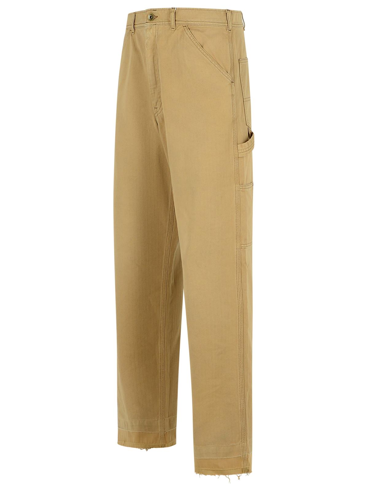 Maison Margiela Beige Cotton Pants Men MAISON MARGIELA
