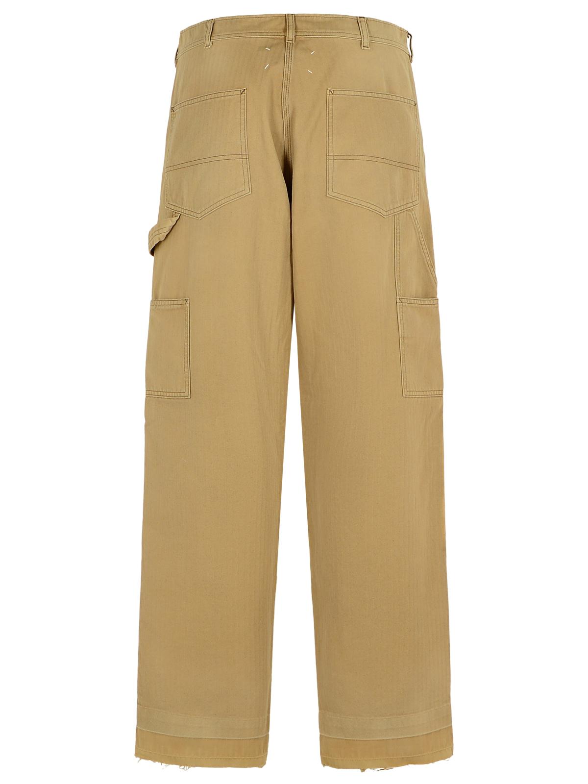 Maison Margiela Beige Cotton Pants Men MAISON MARGIELA