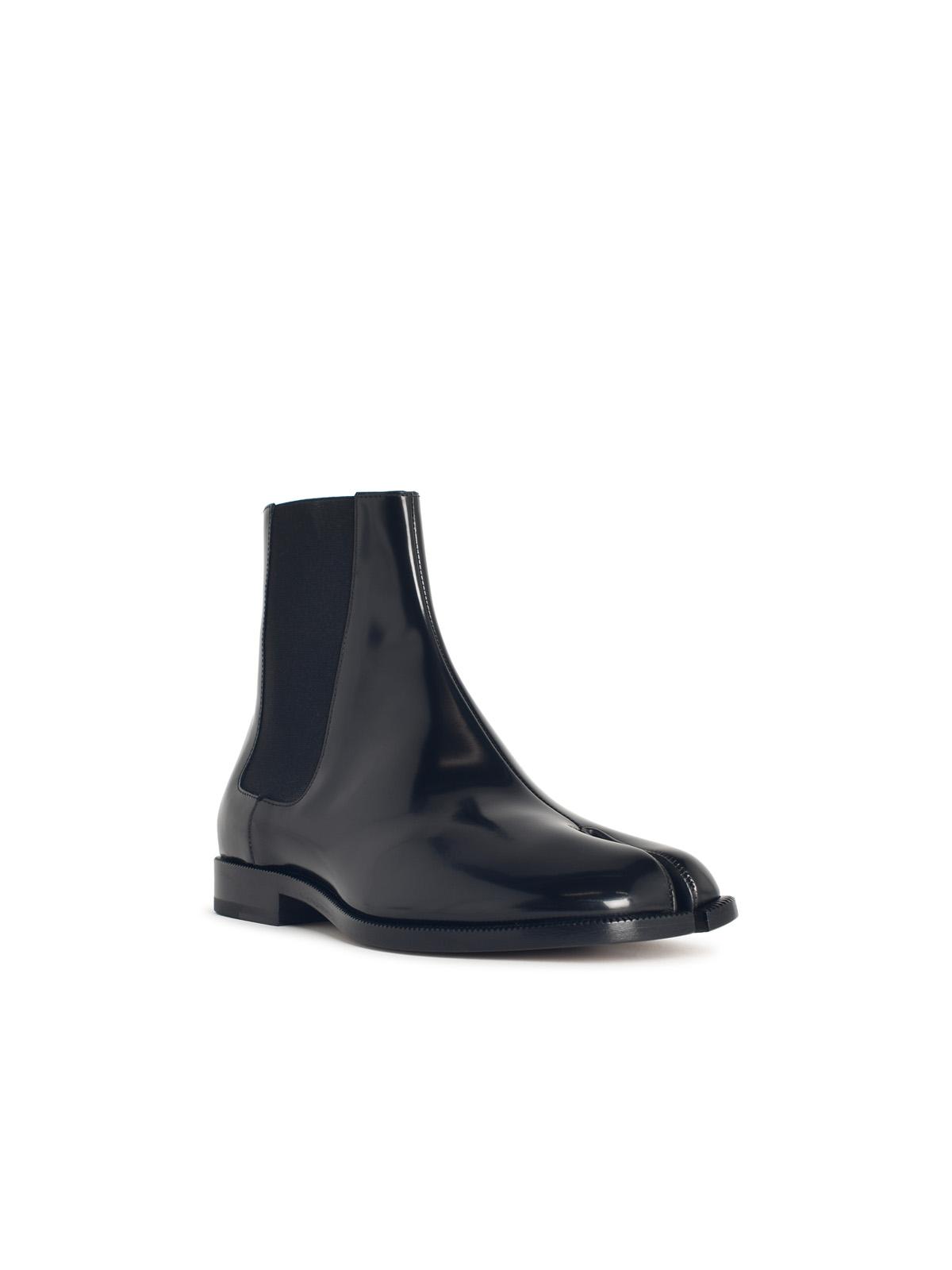 Maison Margiela Black Leather Tabi Ankle Boots Men MAISON MARGIELA