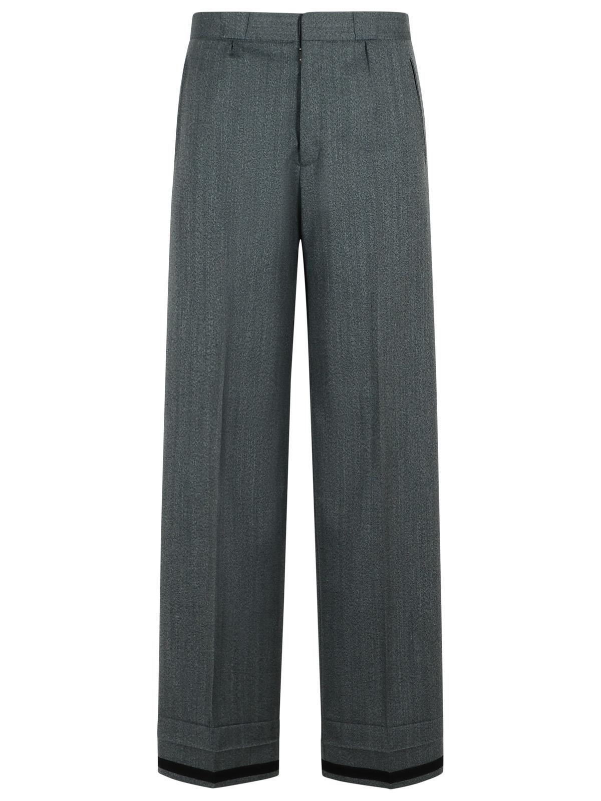 Maison Margiela Grey Wool Blend Trousers Women MAISON MARGIELA
