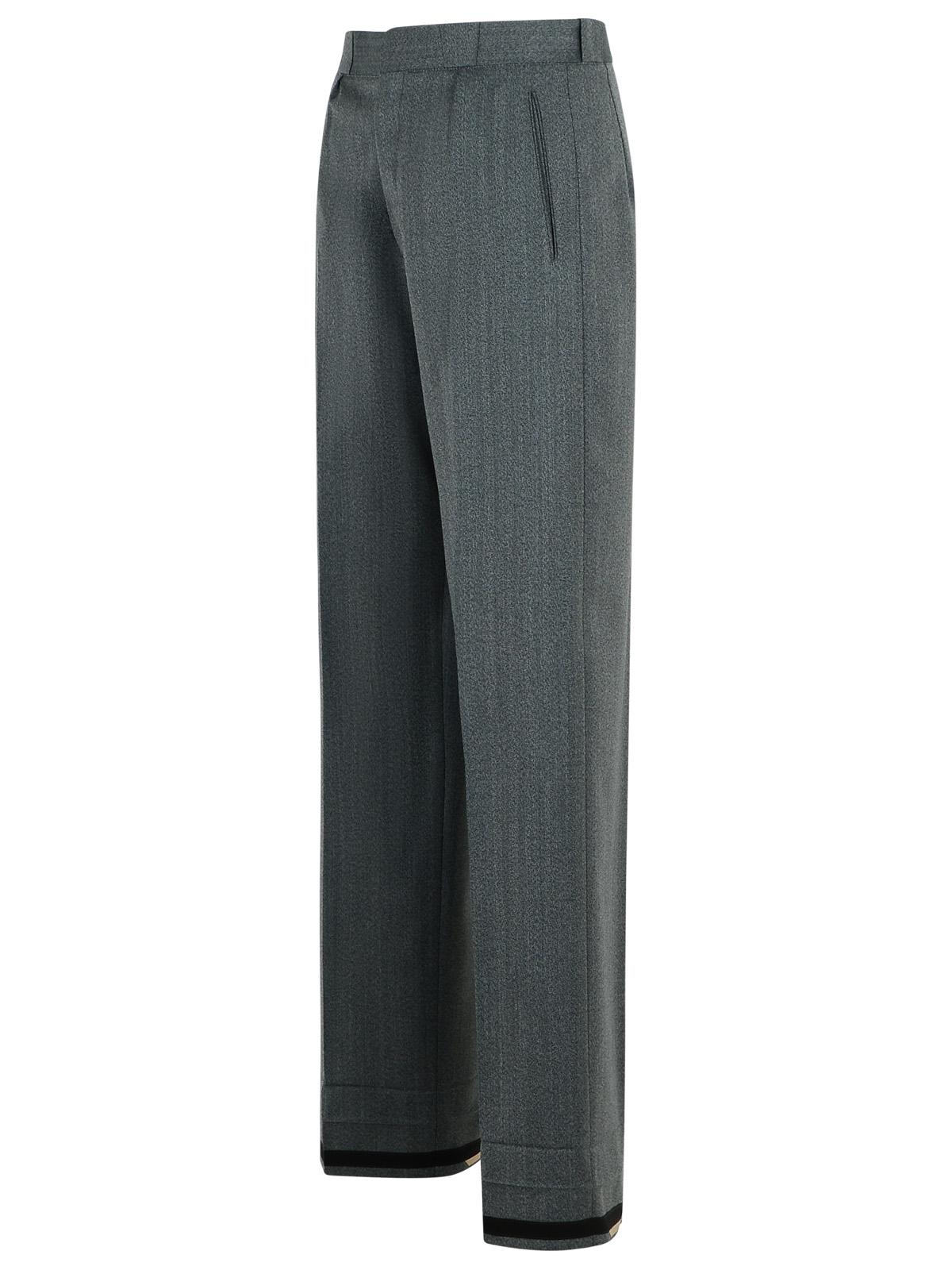 Maison Margiela Grey Wool Blend Trousers Women MAISON MARGIELA