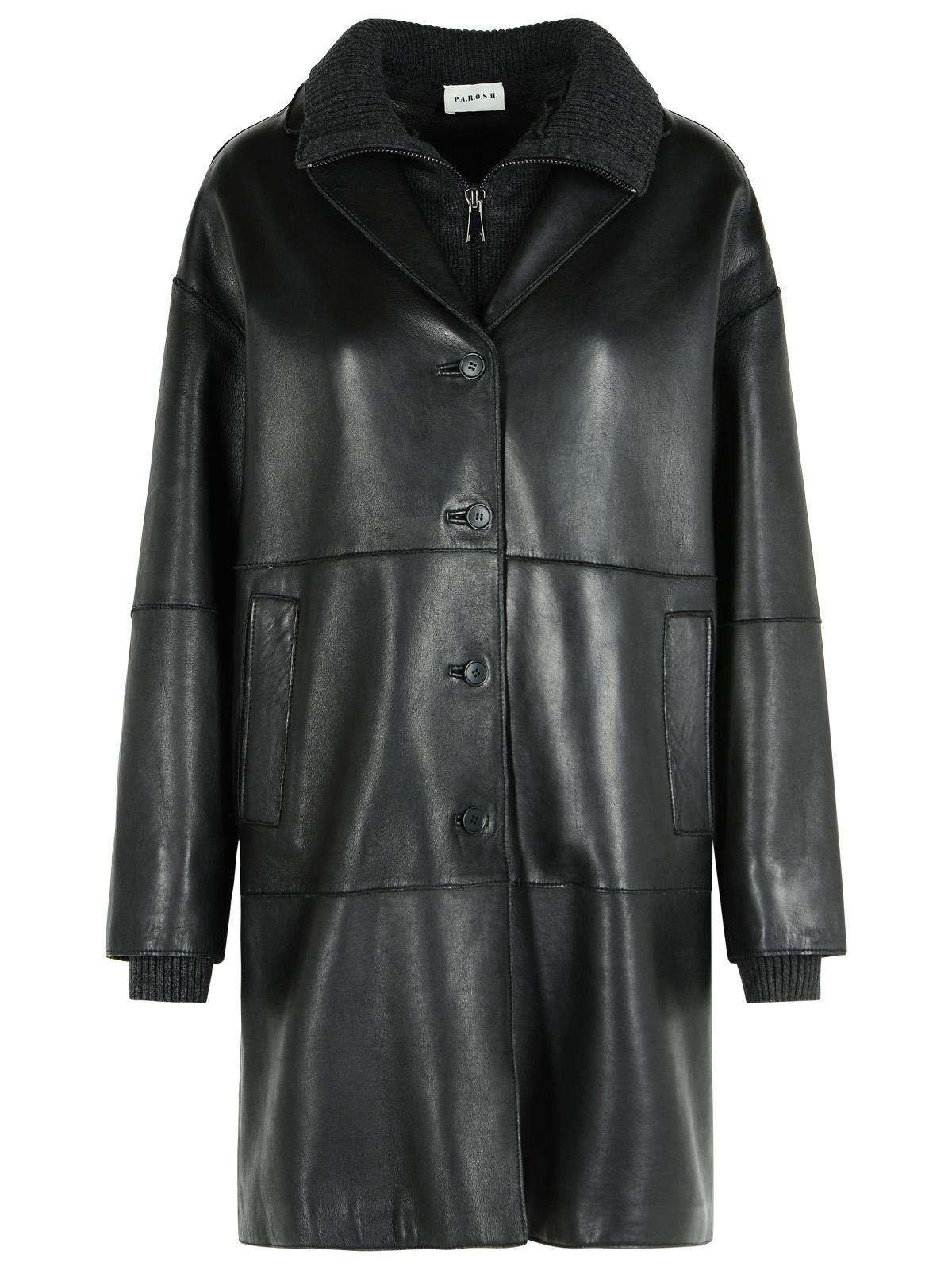 P.A.R.O.S.H. 'Maciock' Black Lambskin Jacket Women P.A.R.O.S.H.