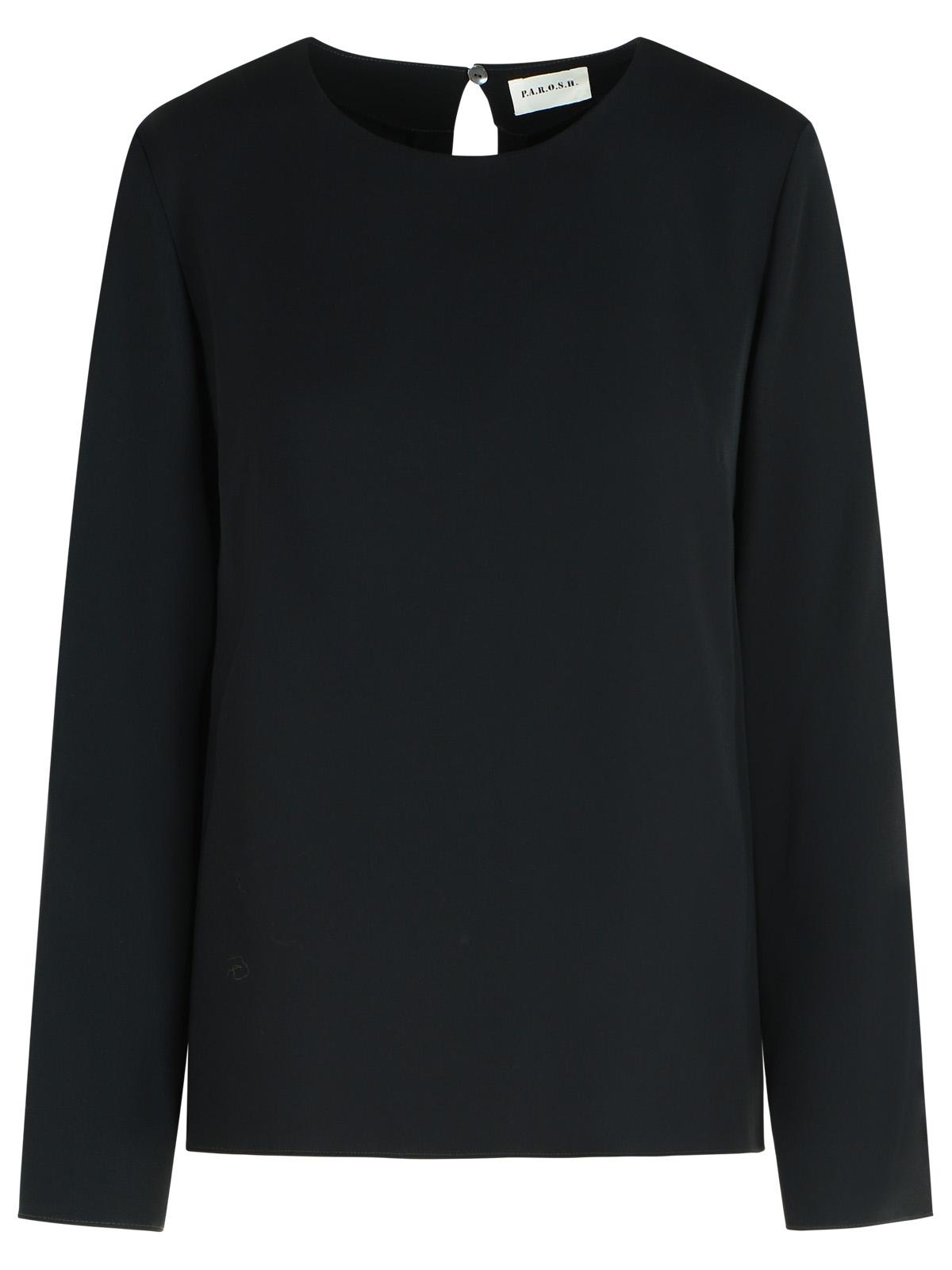 P.A.R.O.S.H. 'Poker' Black Polyester Blouse Women P.A.R.O.S.H.